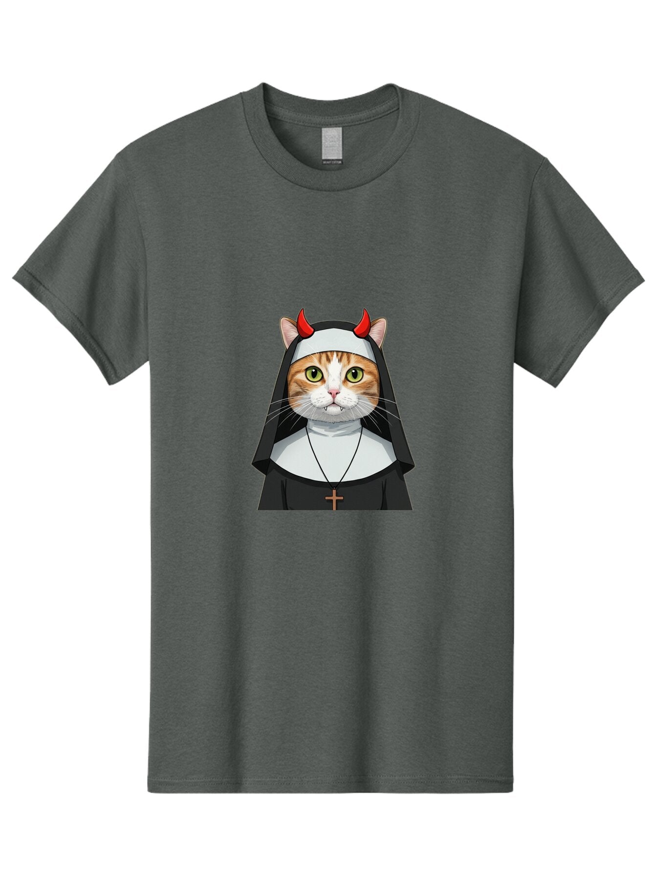 Cat-Nun-1 Men'S Graphic Tee, 100% Cotton, Comfortable Casual Summer Wear, Machine Washable, Vintage Camera, Old Camera, Antique Camera, Black Camera, Classic Photography, Photography Equipment, Nostalgic Device, Film Camera, Camera Art Bap224 4