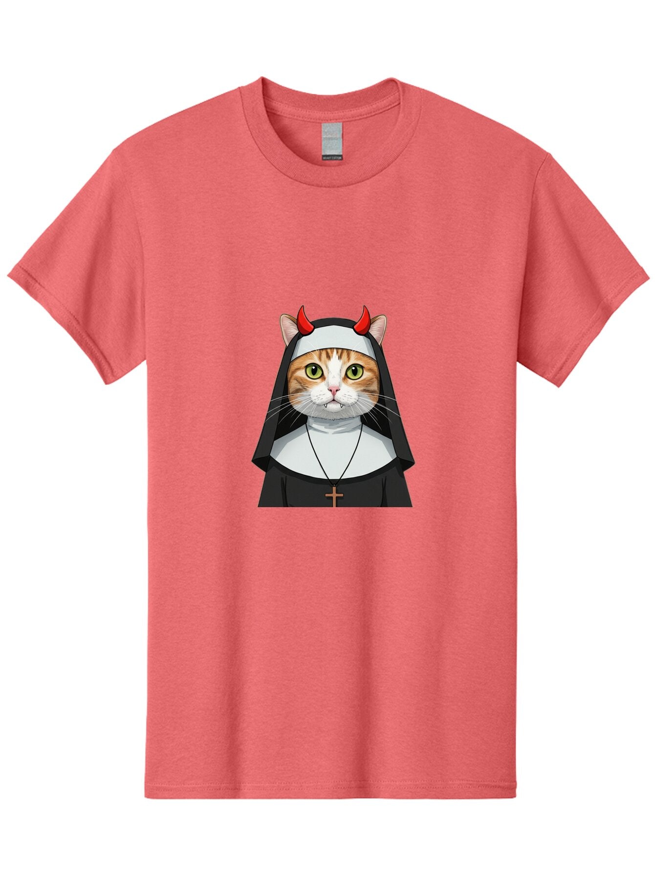 Cat-Nun-1 Men'S Graphic Tee, 100% Cotton, Comfortable Casual Summer Wear, Machine Washable, Vintage Camera, Old Camera, Antique Camera, Black Camera, Classic Photography, Photography Equipment, Nostalgic Device, Film Camera, Camera Art Bap224 13