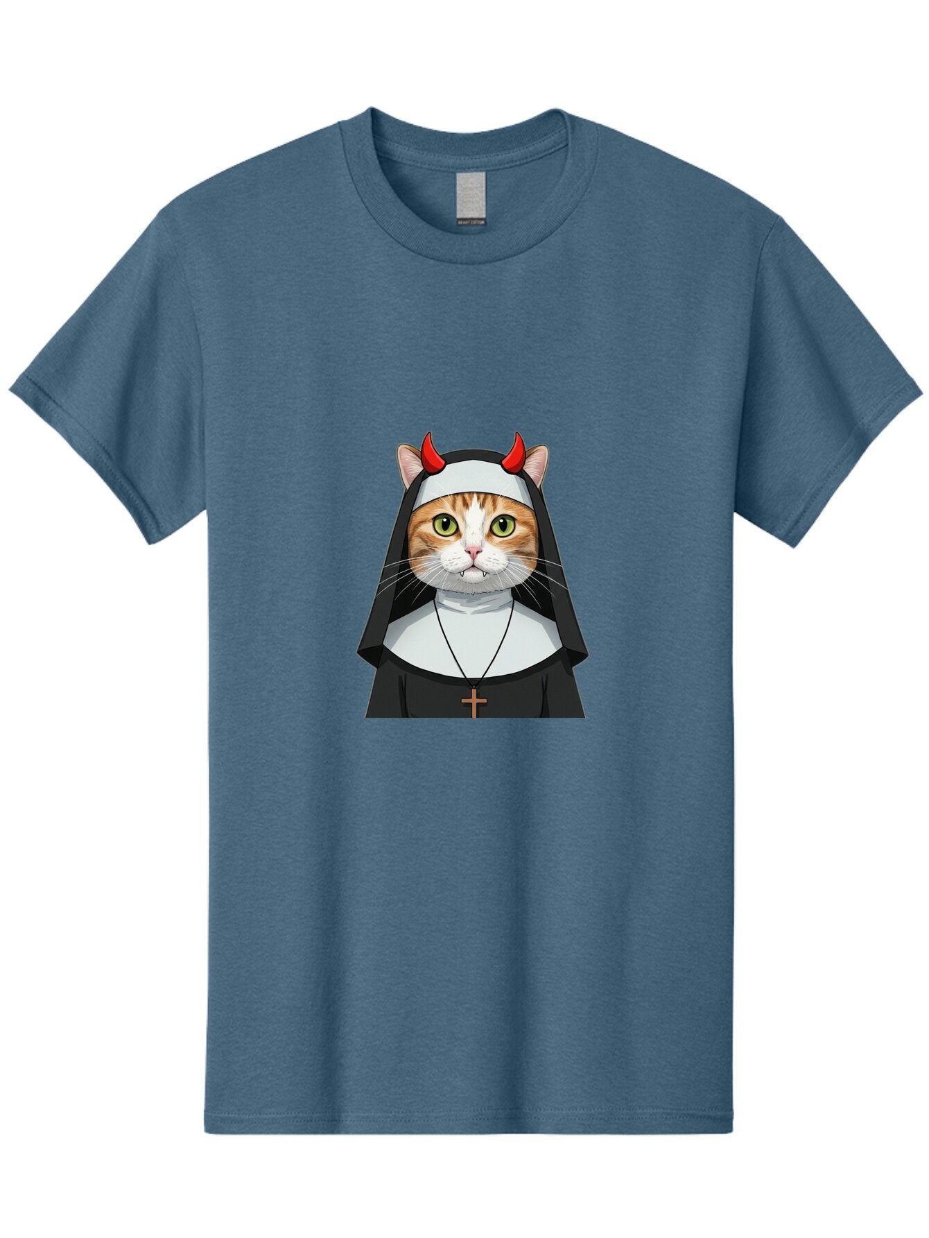 Cat-Nun-1 Men'S Graphic Tee, 100% Cotton, Comfortable Casual Summer Wear, Machine Washable, Vintage Camera, Old Camera, Antique Camera, Black Camera, Classic Photography, Photography Equipment, Nostalgic Device, Film Camera, Camera Art Bap224 11