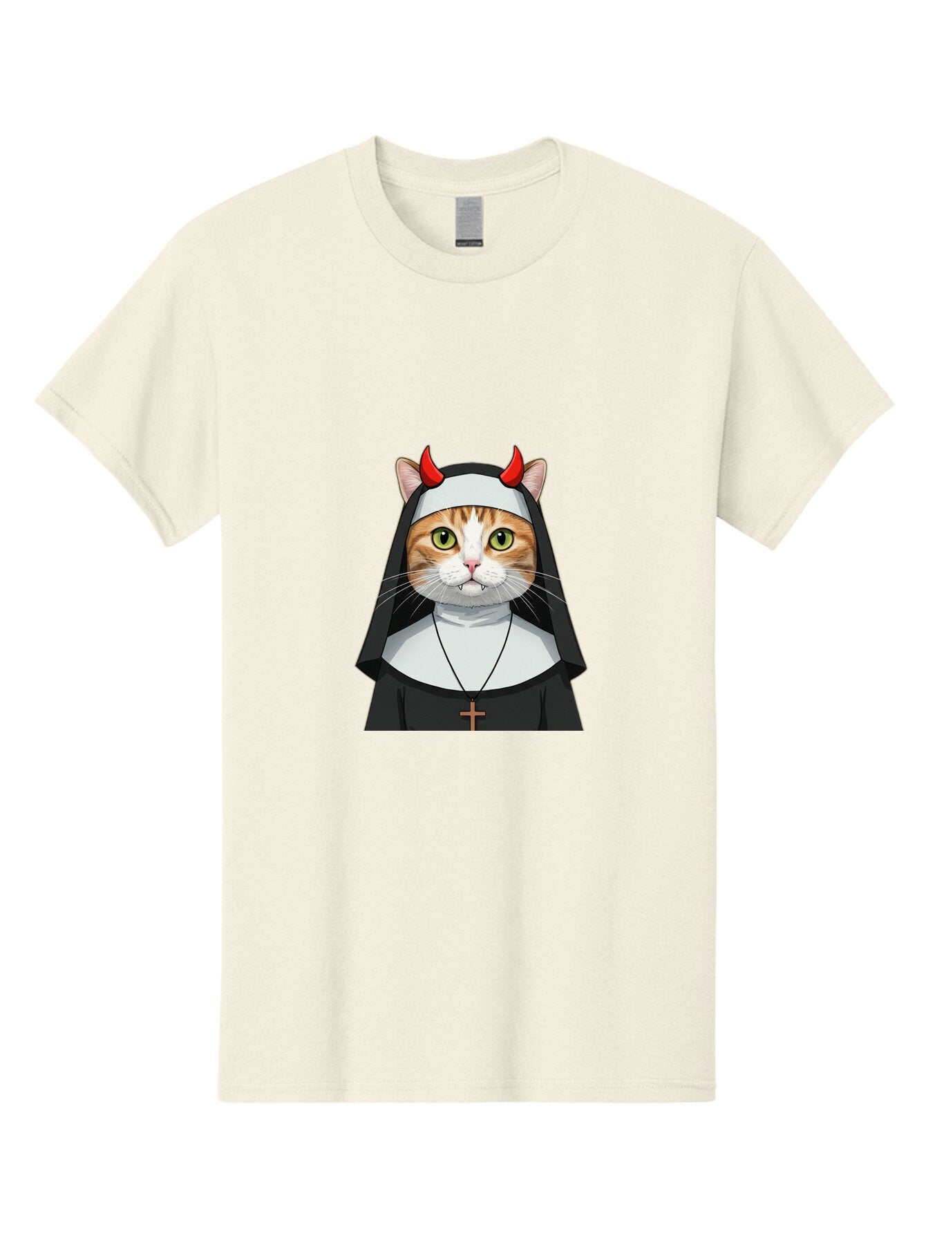 Cat-Nun-1 Men'S Graphic Tee, 100% Cotton, Comfortable Casual Summer Wear, Machine Washable, Vintage Camera, Old Camera, Antique Camera, Black Camera, Classic Photography, Photography Equipment, Nostalgic Device, Film Camera, Camera Art Bap224