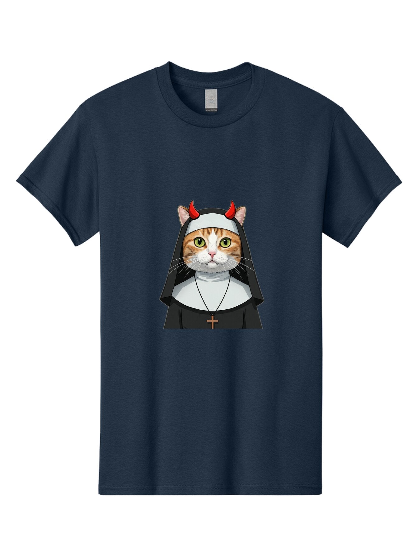 Cat-Nun-1 Men'S Graphic Tee, 100% Cotton, Comfortable Casual Summer Wear, Machine Washable, Vintage Camera, Old Camera, Antique Camera, Black Camera, Classic Photography, Photography Equipment, Nostalgic Device, Film Camera, Camera Art Bap224 5