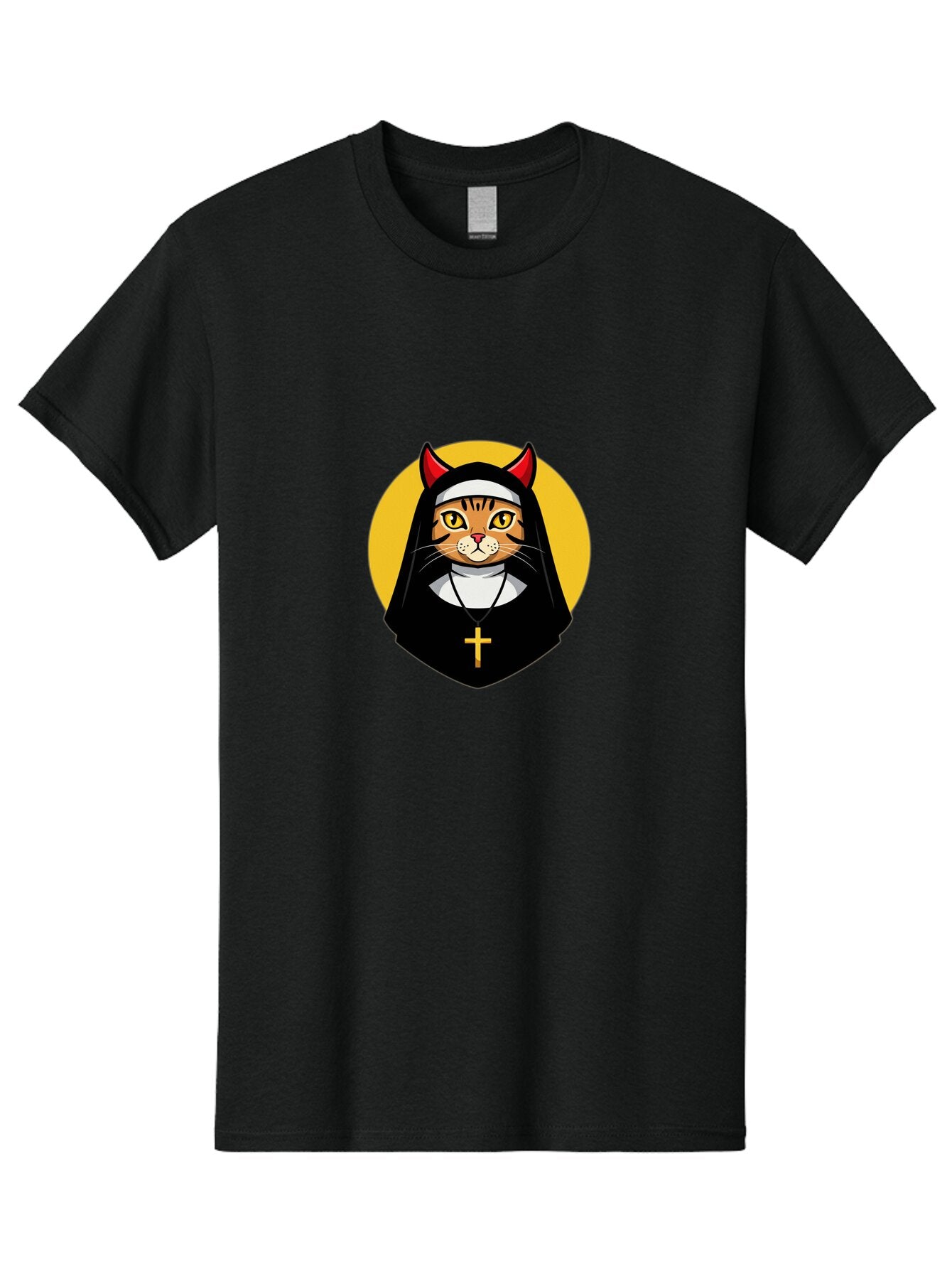Cat-Nun-3 Men'S Graphic Tee, 100% Cotton, Comfortable Casual Summer Wear, Machine Washable, Vintage Camera, Old Camera, Antique Camera, Black Camera, Classic Photography, Photography Equipment, Nostalgic Device, Film Camera, Camera Art Bap226 4