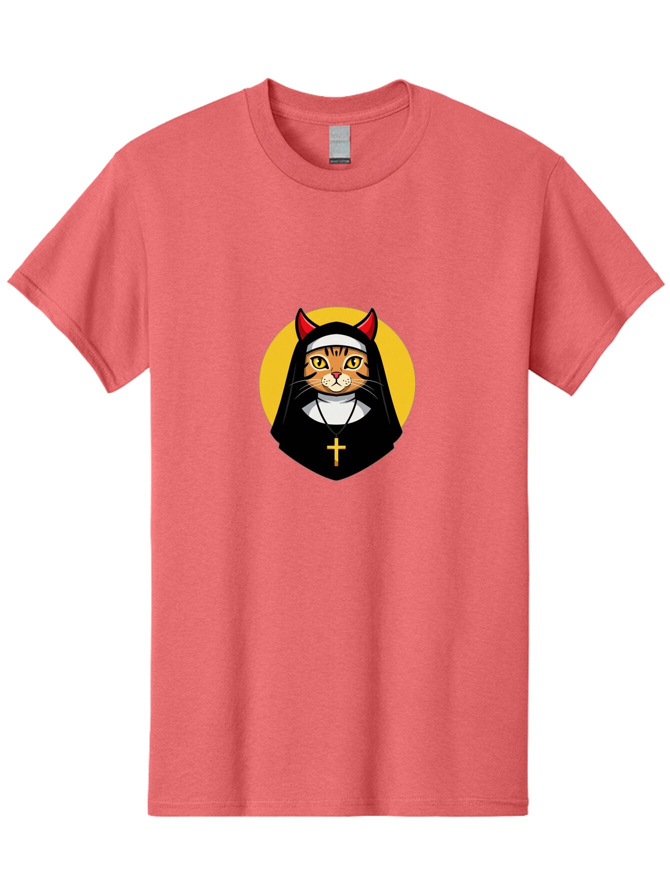 Cat-Nun-3 Men'S Graphic Tee, 100% Cotton, Comfortable Casual Summer Wear, Machine Washable, Vintage Camera, Old Camera, Antique Camera, Black Camera, Classic Photography, Photography Equipment, Nostalgic Device, Film Camera, Camera Art Bap226
