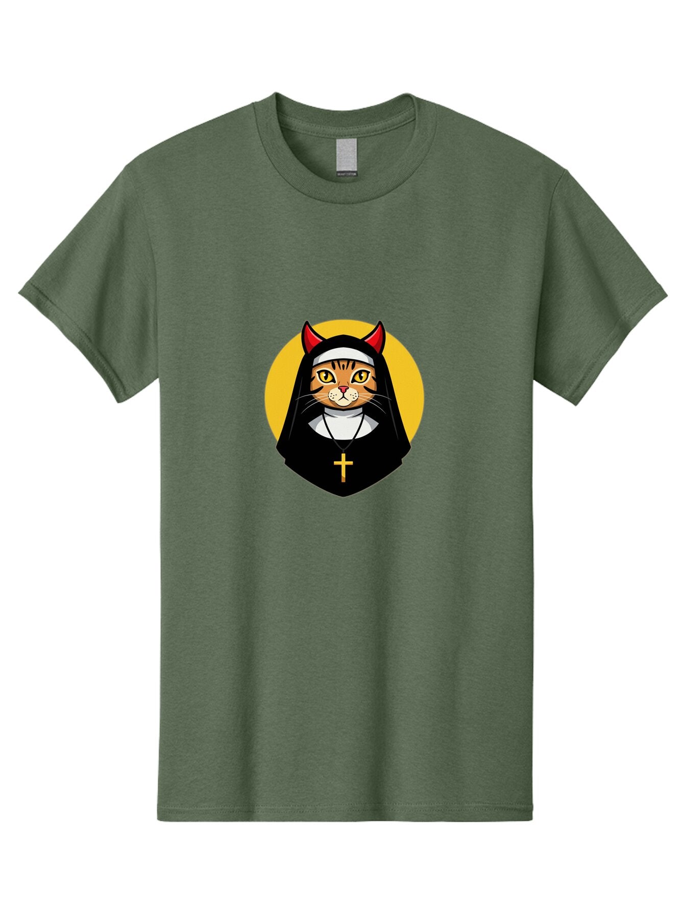 Cat-Nun-3 Men'S Graphic Tee, 100% Cotton, Comfortable Casual Summer Wear, Machine Washable, Vintage Camera, Old Camera, Antique Camera, Black Camera, Classic Photography, Photography Equipment, Nostalgic Device, Film Camera, Camera Art Bap226 11