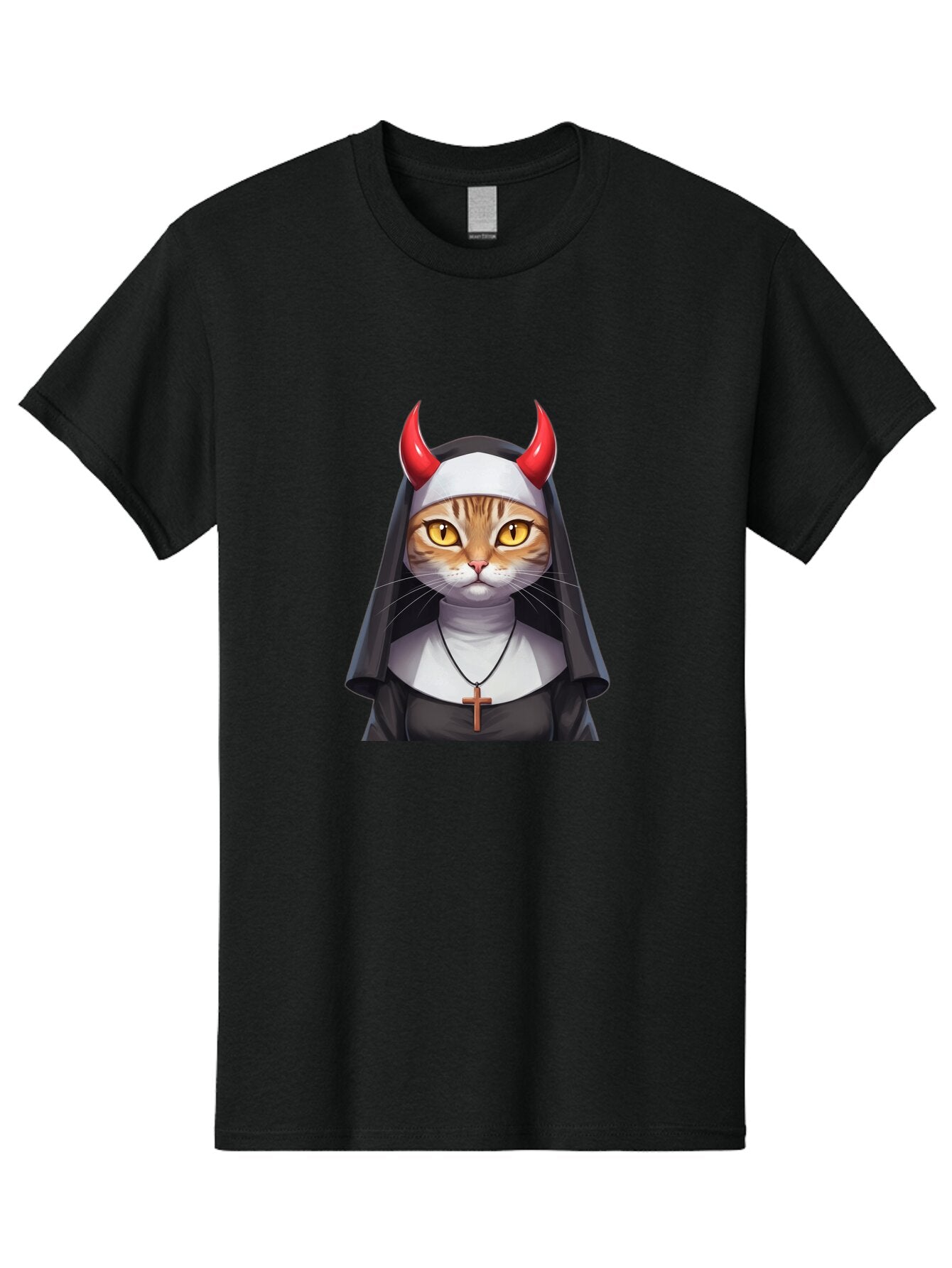 Cat-Nun-Devil Men'S Graphic Tee, 100% Cotton, Comfortable Casual Summer Wear, Machine Washable, Vintage Camera, Old Camera, Antique Camera, Black Camera, Classic Photography, Photography Equipment, Nostalgic Device, Film Camera, Camera Art Bap227 7