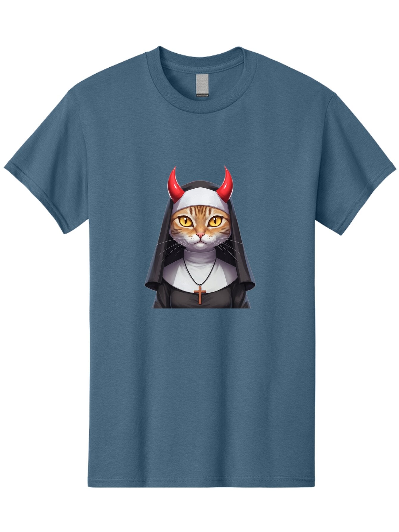 Cat-Nun-Devil Men'S Graphic Tee, 100% Cotton, Comfortable Casual Summer Wear, Machine Washable, Vintage Camera, Old Camera, Antique Camera, Black Camera, Classic Photography, Photography Equipment, Nostalgic Device, Film Camera, Camera Art Bap227 3