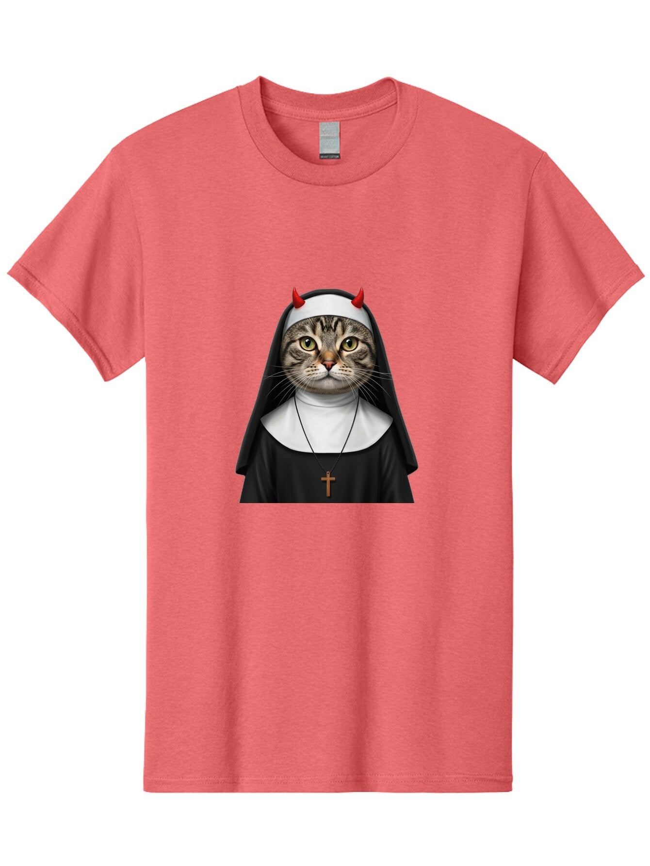 Cat-Nun-With-Devil-Horns Men'S Graphic Tee, 100% Cotton, Comfortable Casual Summer Wear, Machine Washable, Vintage Camera, Old Camera, Antique Camera, Black Camera, Classic Photography, Photography Equipment, Nostalgic Device, Film Camera, Bap228 9