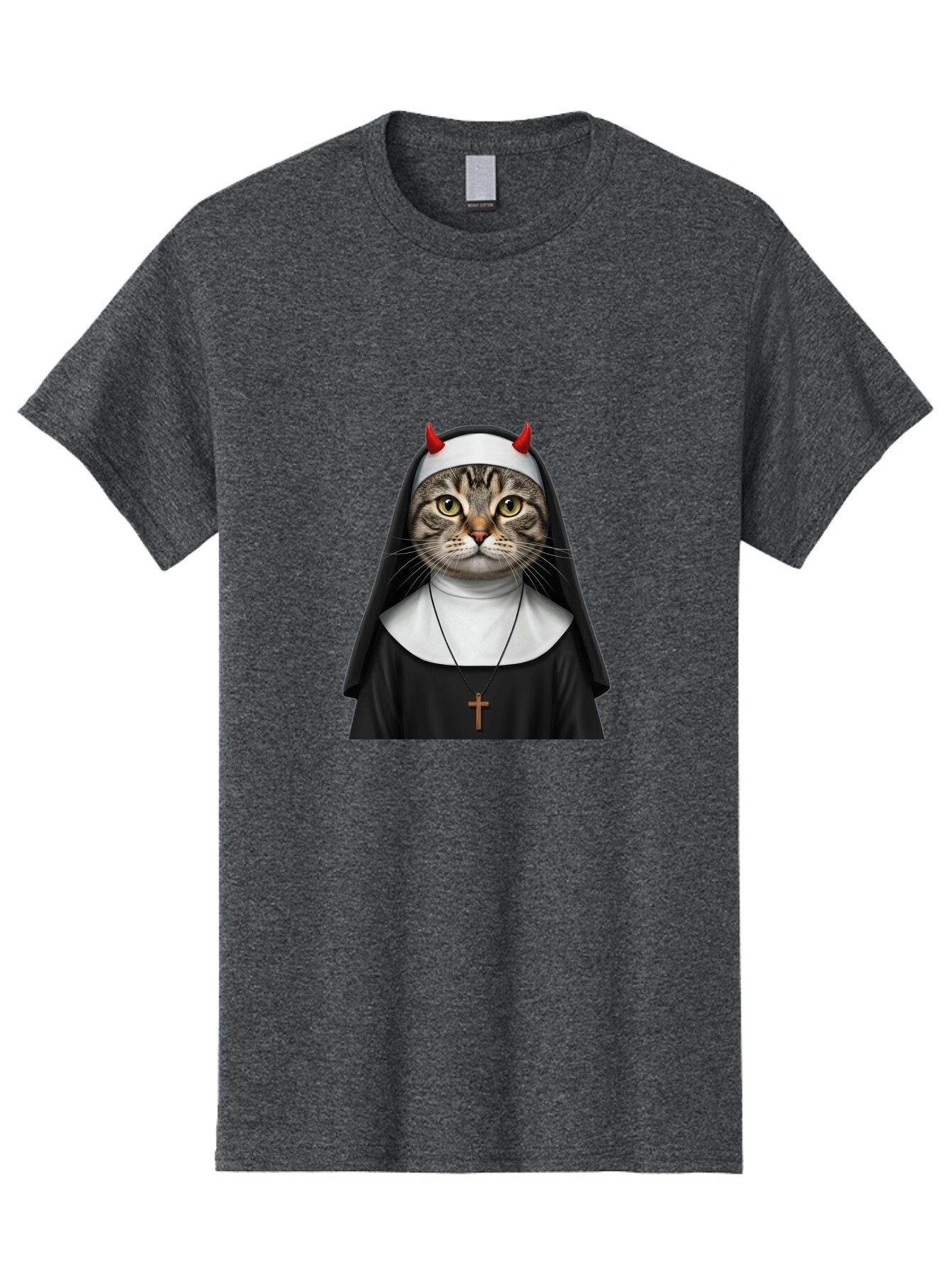 Cat-Nun-With-Devil-Horns Men'S Graphic Tee, 100% Cotton, Comfortable Casual Summer Wear, Machine Washable, Vintage Camera, Old Camera, Antique Camera, Black Camera, Classic Photography, Photography Equipment, Nostalgic Device, Film Camera, Bap228 7