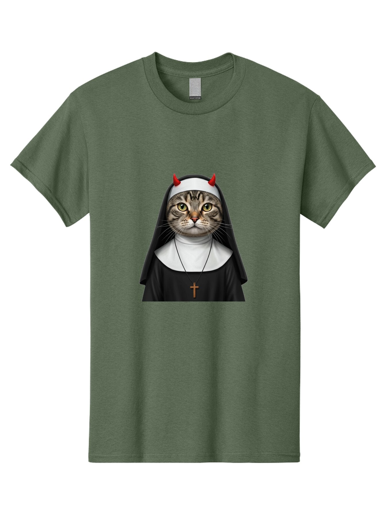 Cat-Nun-With-Devil-Horns Men'S Graphic Tee, 100% Cotton, Comfortable Casual Summer Wear, Machine Washable, Vintage Camera, Old Camera, Antique Camera, Black Camera, Classic Photography, Photography Equipment, Nostalgic Device, Film Camera, Bap228 12