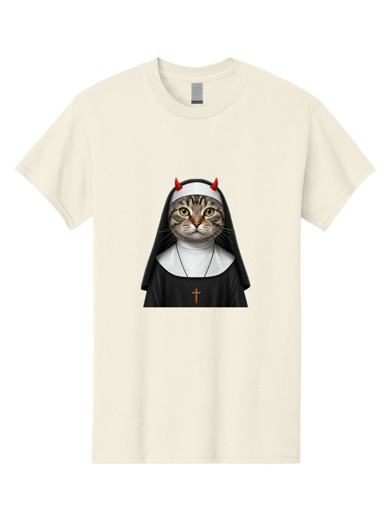 Cat-Nun-With-Devil-Horns Men'S Graphic Tee, 100% Cotton, Comfortable Casual Summer Wear, Machine Washable, Vintage Camera, Old Camera, Antique Camera, Black Camera, Classic Photography, Photography Equipment, Nostalgic Device, Film Camera, Bap228 13