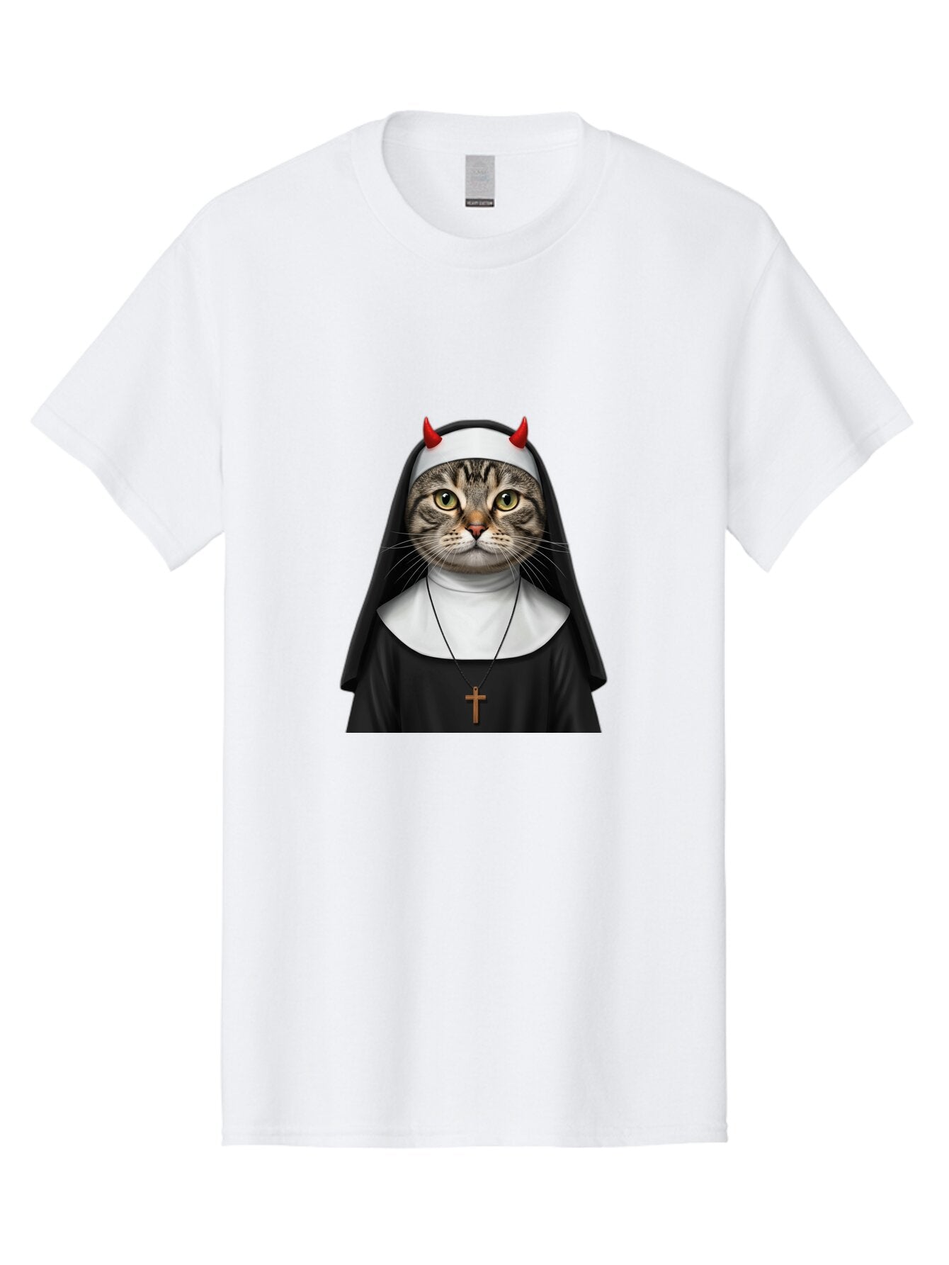 Cat-Nun-With-Devil-Horns Men'S Graphic Tee, 100% Cotton, Comfortable Casual Summer Wear, Machine Washable, Vintage Camera, Old Camera, Antique Camera, Black Camera, Classic Photography, Photography Equipment, Nostalgic Device, Film Camera, Bap228 14