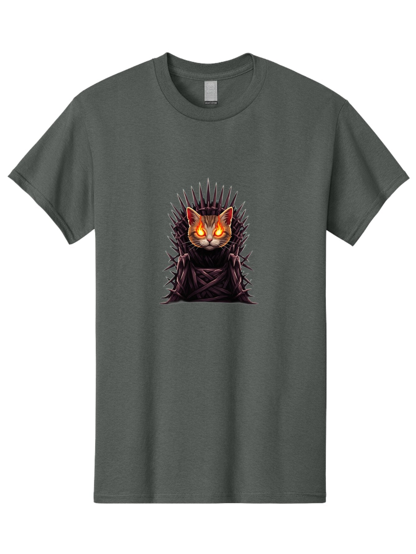 Cat-On-Iron-Throne-1 Men'S Graphic Tee, 100% Cotton, Comfortable Casual Summer Wear, Machine Washable, Vintage Camera, Old Camera, Antique Camera, Black Camera, Classic Photography, Photography Equipment, Nostalgic Device, Film Camera, Bap230 9