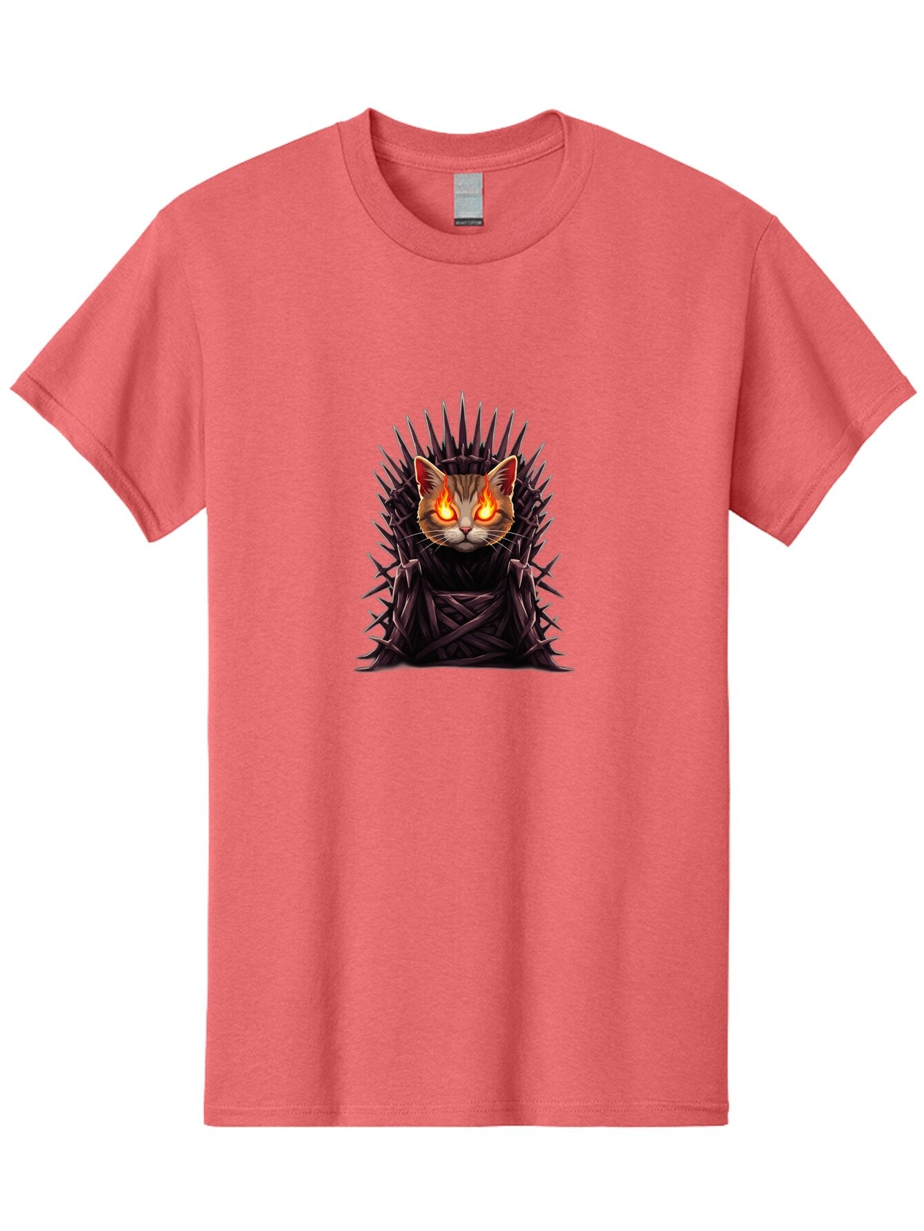 Cat-On-Iron-Throne-1 Men'S Graphic Tee, 100% Cotton, Comfortable Casual Summer Wear, Machine Washable, Vintage Camera, Old Camera, Antique Camera, Black Camera, Classic Photography, Photography Equipment, Nostalgic Device, Film Camera, Bap230 15