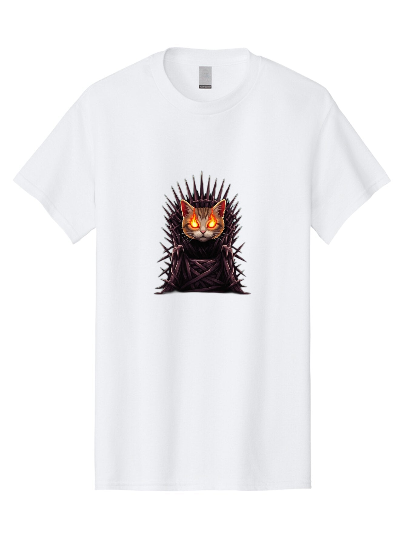Cat-On-Iron-Throne-1 Men'S Graphic Tee, 100% Cotton, Comfortable Casual Summer Wear, Machine Washable, Vintage Camera, Old Camera, Antique Camera, Black Camera, Classic Photography, Photography Equipment, Nostalgic Device, Film Camera, Bap230 6