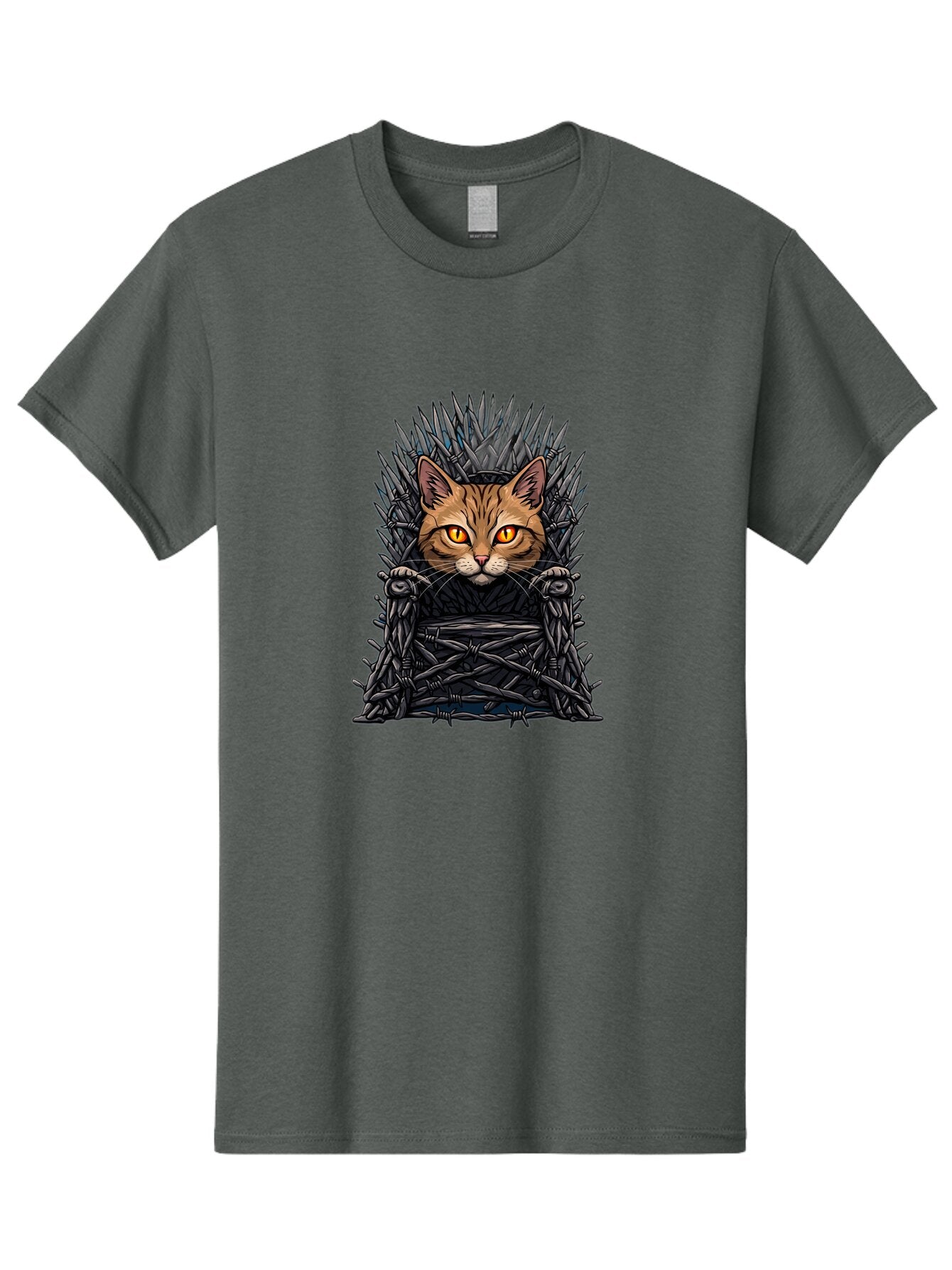 Cat-On-Iron-Throne-2 Men'S Graphic Tee, 100% Cotton, Comfortable Casual Summer Wear, Machine Washable, Vintage Camera, Old Camera, Antique Camera, Black Camera, Classic Photography, Photography Equipment, Nostalgic Device, Film Camera, Bap231 5
