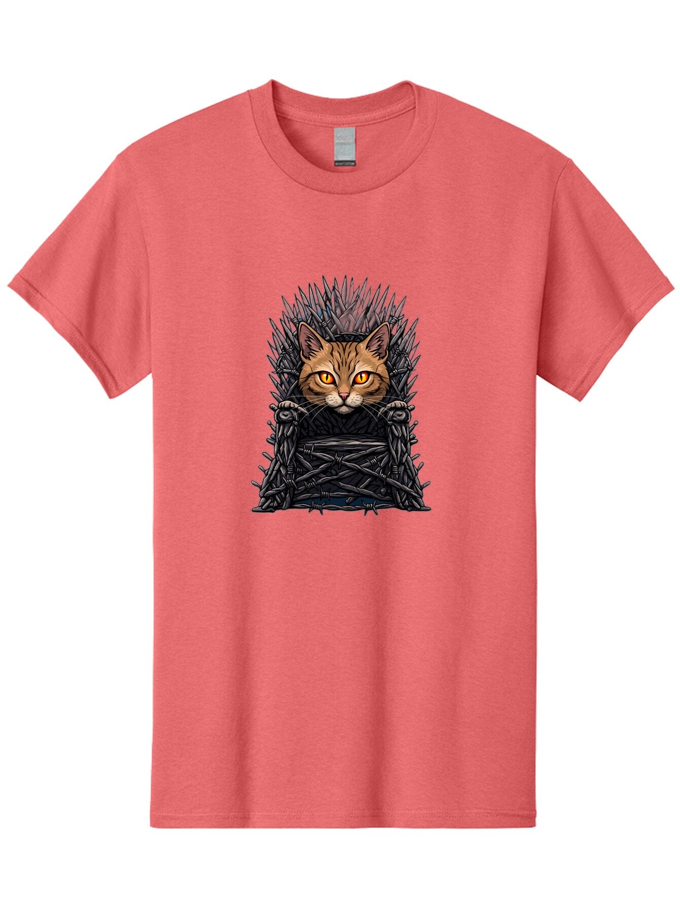 Cat-On-Iron-Throne-2 Men'S Graphic Tee, 100% Cotton, Comfortable Casual Summer Wear, Machine Washable, Vintage Camera, Old Camera, Antique Camera, Black Camera, Classic Photography, Photography Equipment, Nostalgic Device, Film Camera, Bap231