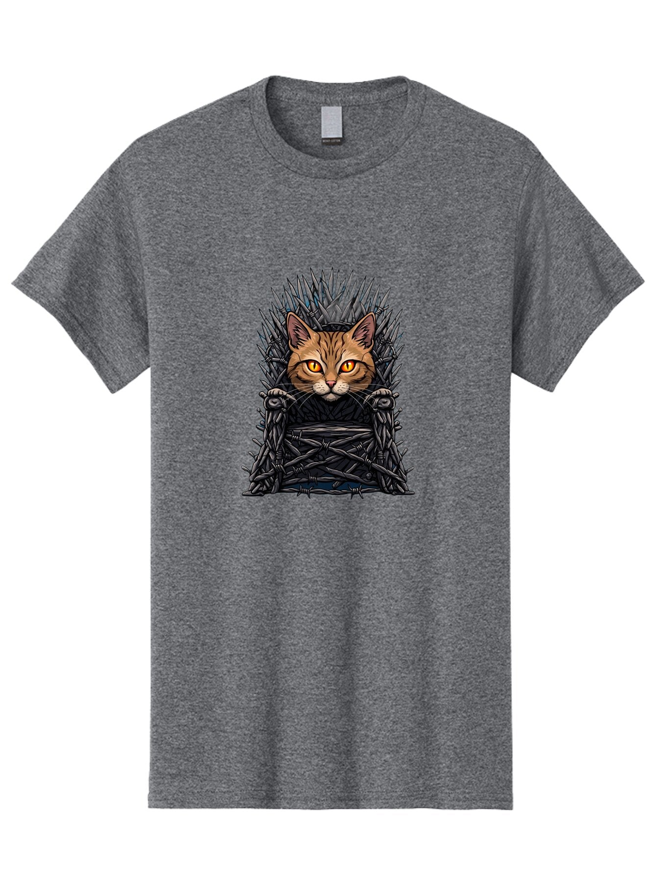 Cat-On-Iron-Throne-2 Men'S Graphic Tee, 100% Cotton, Comfortable Casual Summer Wear, Machine Washable, Vintage Camera, Old Camera, Antique Camera, Black Camera, Classic Photography, Photography Equipment, Nostalgic Device, Film Camera, Bap231 7