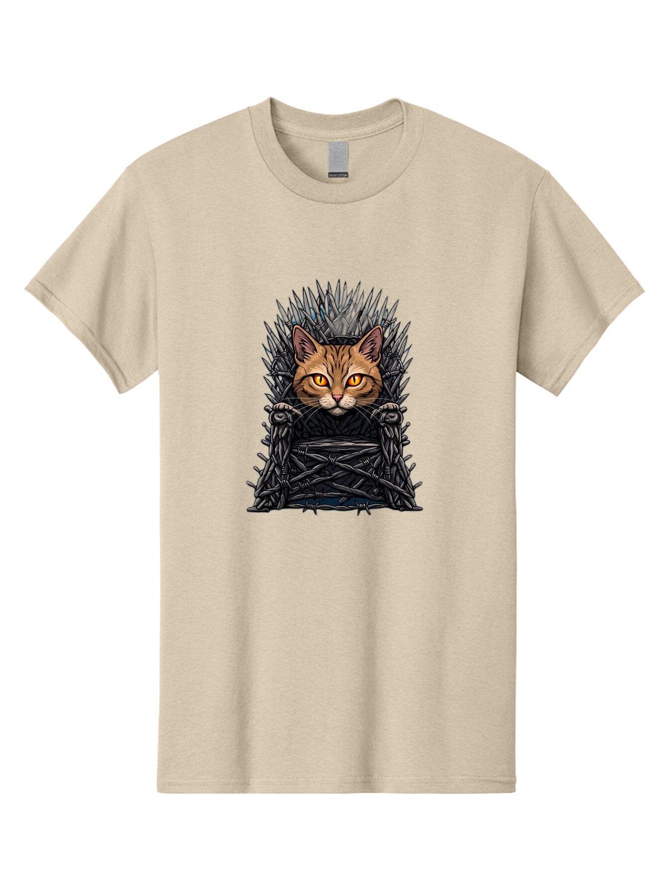 Cat-On-Iron-Throne-2 Men'S Graphic Tee, 100% Cotton, Comfortable Casual Summer Wear, Machine Washable, Vintage Camera, Old Camera, Antique Camera, Black Camera, Classic Photography, Photography Equipment, Nostalgic Device, Film Camera, Bap231 12