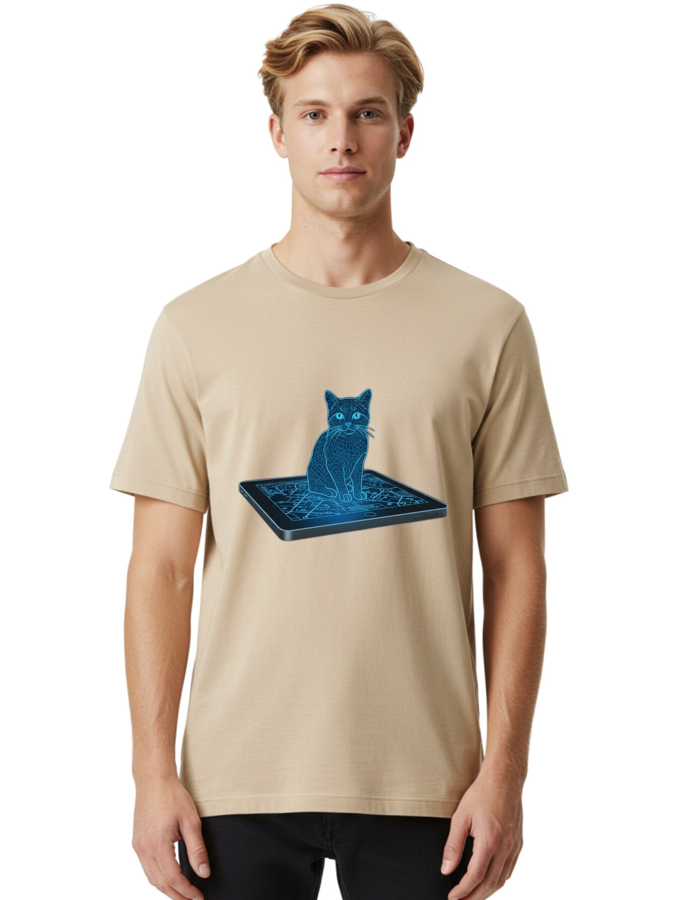 Cat-On-Tablet Men'S Graphic Tee, 100% Cotton, Comfortable Casual Summer Wear, Machine Washable, Vintage Camera, Old Camera, Antique Camera, Black Camera, Classic Photography, Photography Equipment, Nostalgic Device, Film Camera, Camera Art Bap233 18