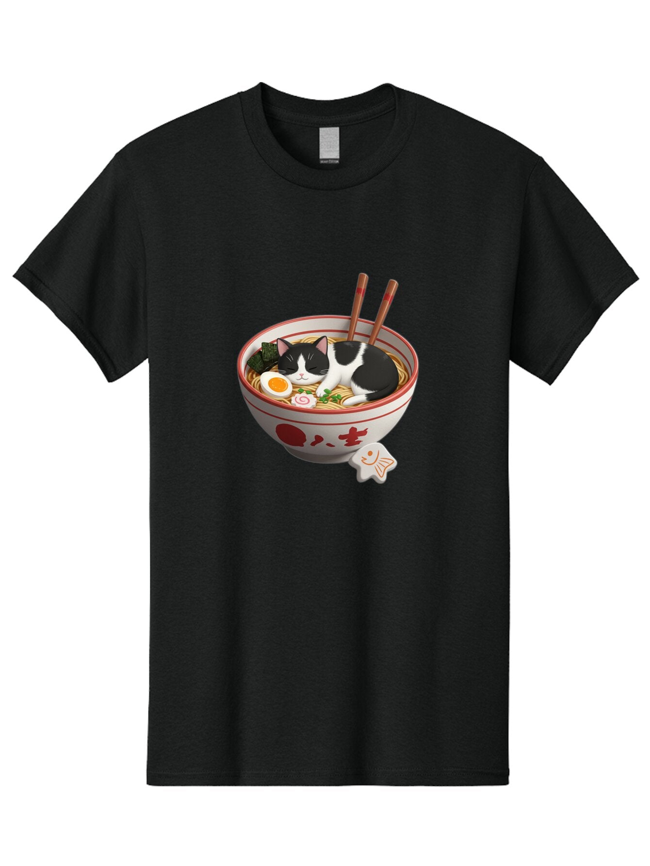 Cat-Sleeping-In-Ramen-1 Men'S Graphic Tee, 100% Cotton, Comfortable Casual Summer Wear, Machine Washable, Vintage Camera, Old Camera, Antique Camera, Black Camera, Classic Photography, Photography Equipment, Nostalgic Device, Film Camera, Bap236