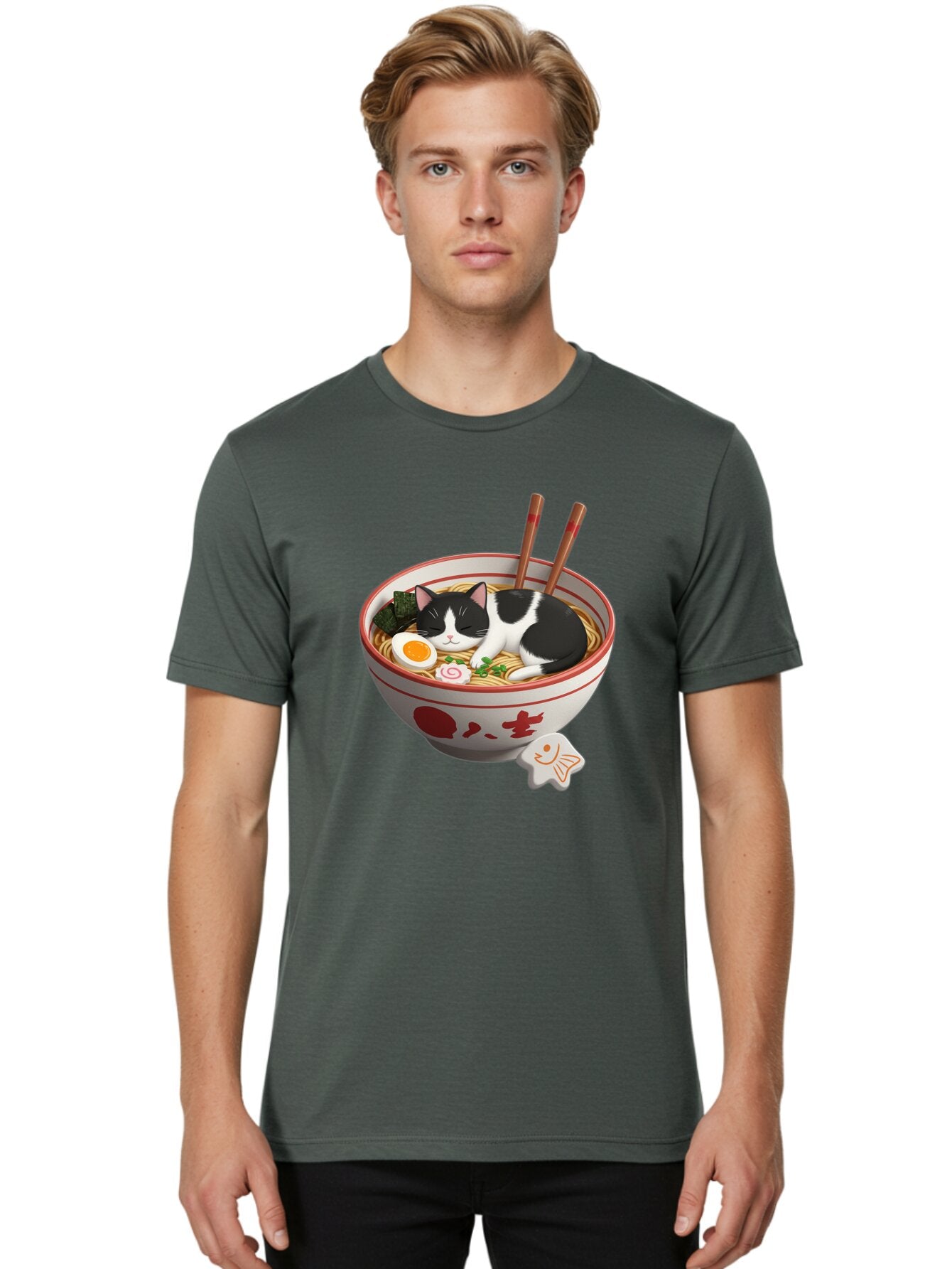 Cat-Sleeping-In-Ramen-1 Men'S Graphic Tee, 100% Cotton, Comfortable Casual Summer Wear, Machine Washable, Vintage Camera, Old Camera, Antique Camera, Black Camera, Classic Photography, Photography Equipment, Nostalgic Device, Film Camera, Bap236 29