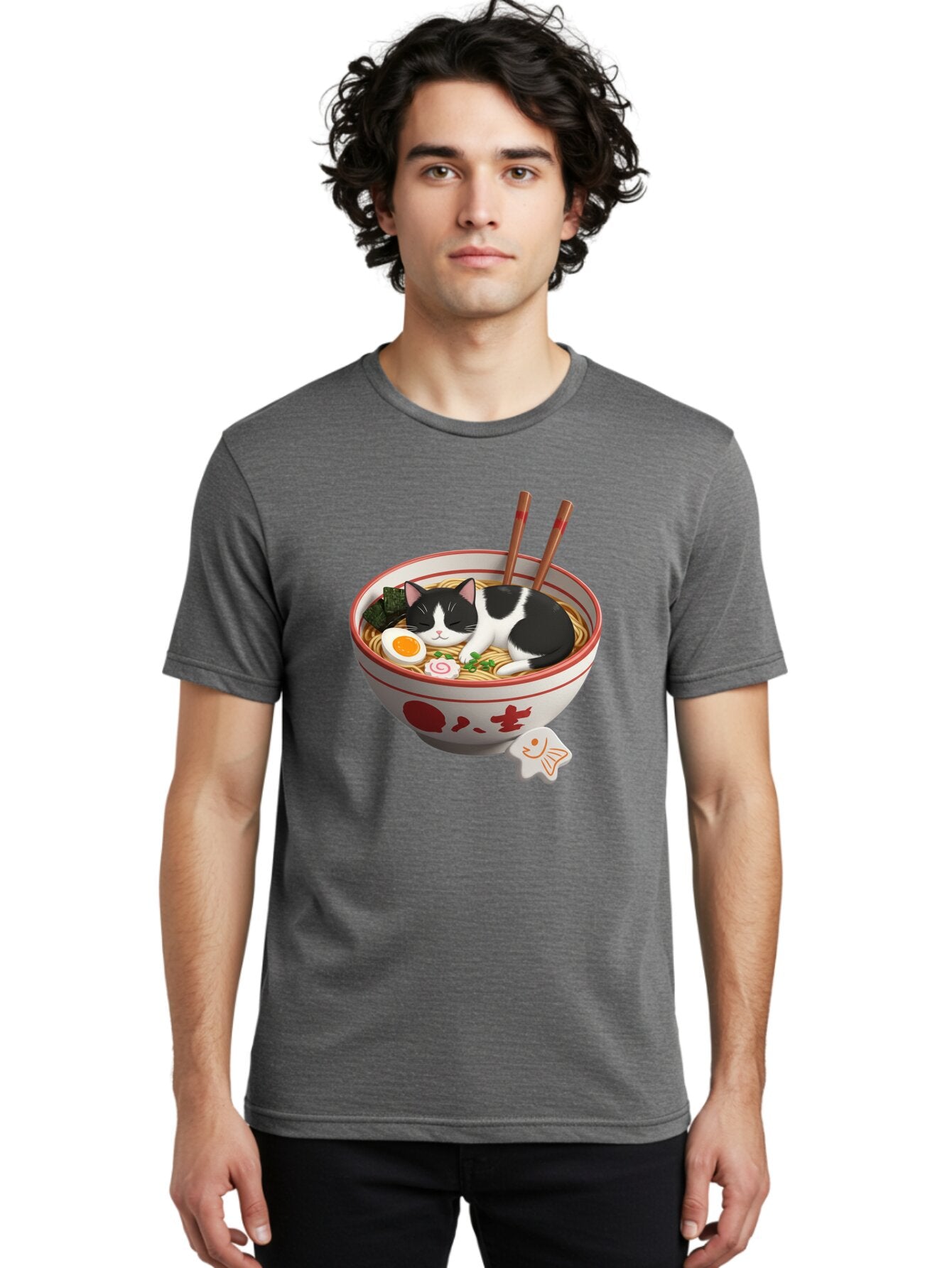 Cat-Sleeping-In-Ramen-1 Men'S Graphic Tee, 100% Cotton, Comfortable Casual Summer Wear, Machine Washable, Vintage Camera, Old Camera, Antique Camera, Black Camera, Classic Photography, Photography Equipment, Nostalgic Device, Film Camera, Bap236 18