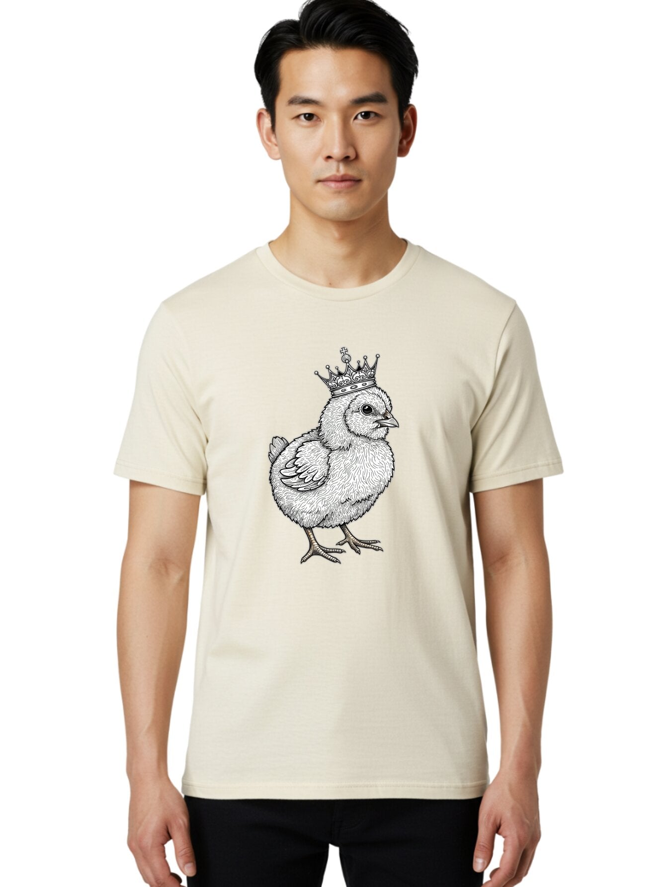 Chick-Wearing-Crown Men'S Graphic Tee, 100% Cotton, Comfortable Casual Summer Wear, Machine Washable, Vintage Camera, Old Camera, Antique Camera, Black Camera, Classic Photography, Photography Equipment, Nostalgic Device, Film Camera, Bap243 28
