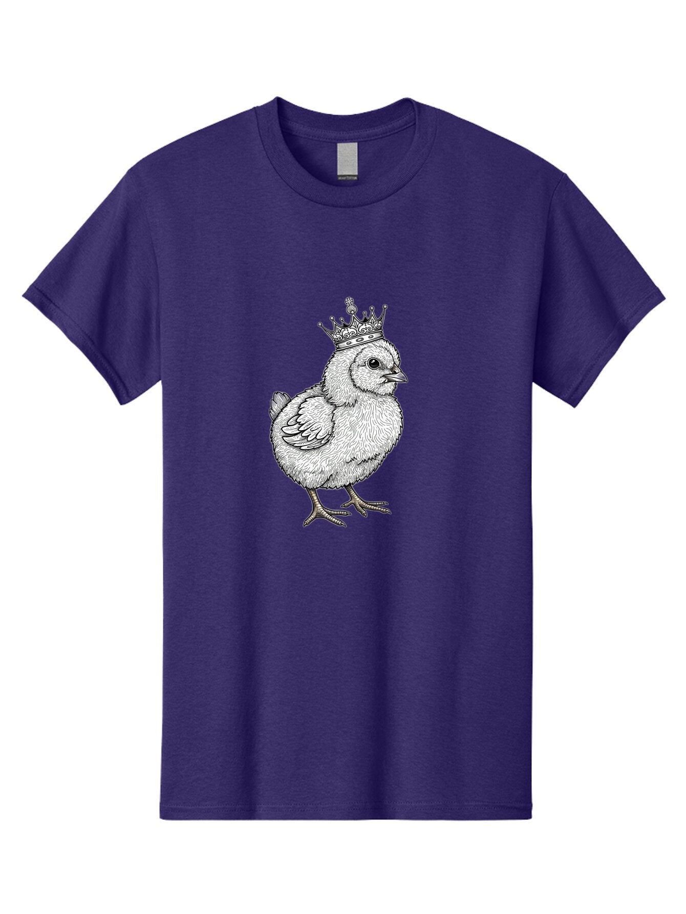 Chick-Wearing-Crown Men'S Graphic Tee, 100% Cotton, Comfortable Casual Summer Wear, Machine Washable, Vintage Camera, Old Camera, Antique Camera, Black Camera, Classic Photography, Photography Equipment, Nostalgic Device, Film Camera, Bap243