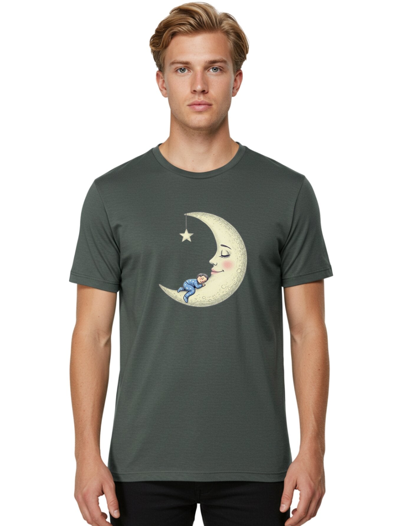 Child-Sleeping-On-Crescent-Moon Men'S Graphic Tee, 100% Cotton, Comfortable Casual Summer Wear, Machine Washable, Vintage Camera, Old Camera, Antique Camera, Black Camera, Classic Photography, Photography Equipment, Nostalgic Device, Bap251 29