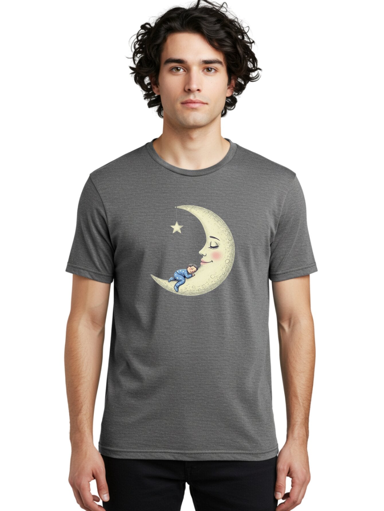 Child-Sleeping-On-Crescent-Moon Men'S Graphic Tee, 100% Cotton, Comfortable Casual Summer Wear, Machine Washable, Vintage Camera, Old Camera, Antique Camera, Black Camera, Classic Photography, Photography Equipment, Nostalgic Device, Bap251 30
