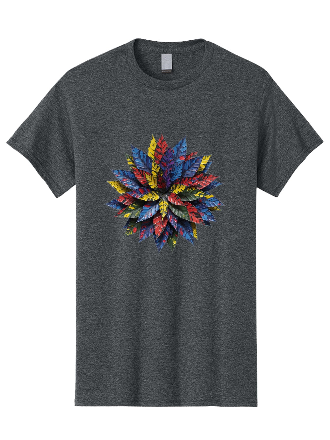 Colorful-Leaves-Mandala Men'S Graphic Tee, 100% Cotton, Comfortable Casual Summer Wear, Machine Washable, Vintage Camera, Old Camera, Antique Camera, Black Camera, Classic Photography, Photography Equipment, Nostalgic Device, Film Camera, Bap269