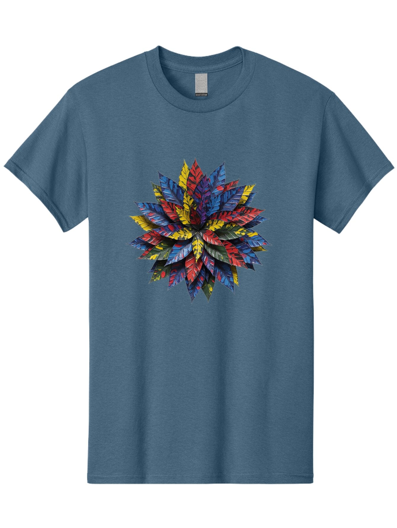 Colorful-Leaves-Mandala Men'S Graphic Tee, 100% Cotton, Comfortable Casual Summer Wear, Machine Washable, Vintage Camera, Old Camera, Antique Camera, Black Camera, Classic Photography, Photography Equipment, Nostalgic Device, Film Camera, Bap269 10