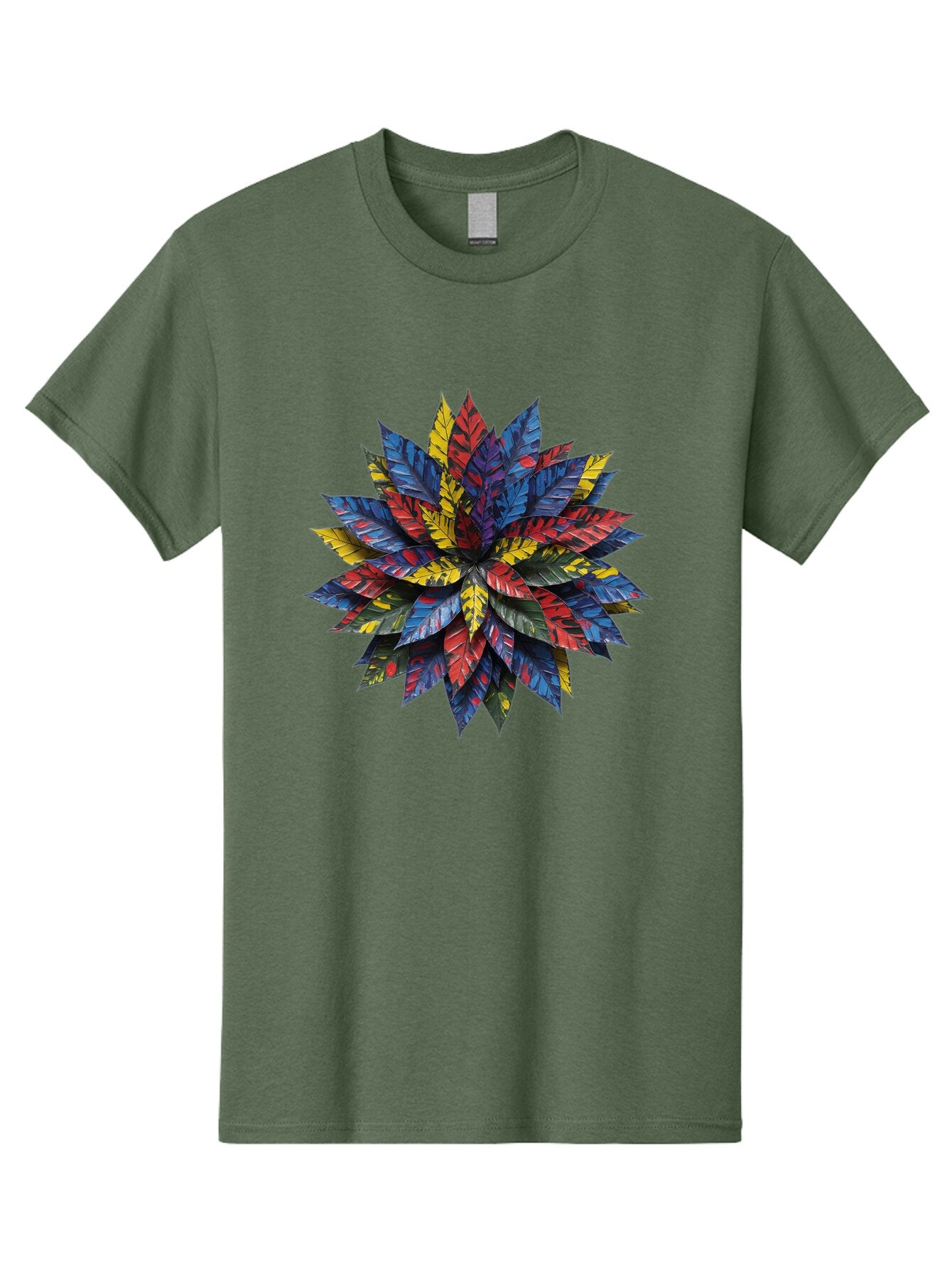 Colorful-Leaves-Mandala Men'S Graphic Tee, 100% Cotton, Comfortable Casual Summer Wear, Machine Washable, Vintage Camera, Old Camera, Antique Camera, Black Camera, Classic Photography, Photography Equipment, Nostalgic Device, Film Camera, Bap269 8