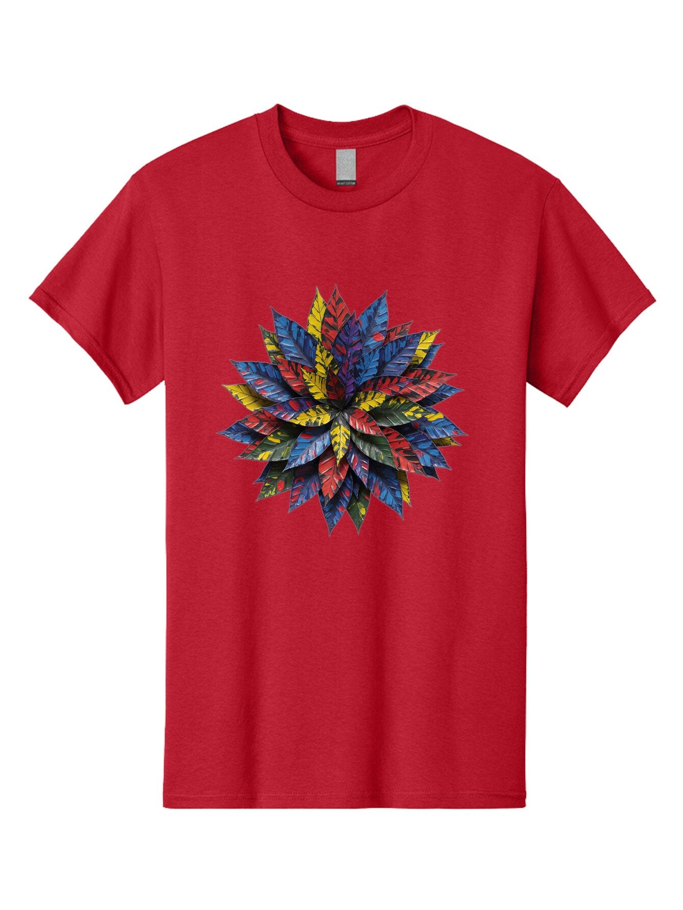 Colorful-Leaves-Mandala Men'S Graphic Tee, 100% Cotton, Comfortable Casual Summer Wear, Machine Washable, Vintage Camera, Old Camera, Antique Camera, Black Camera, Classic Photography, Photography Equipment, Nostalgic Device, Film Camera, Bap269 13