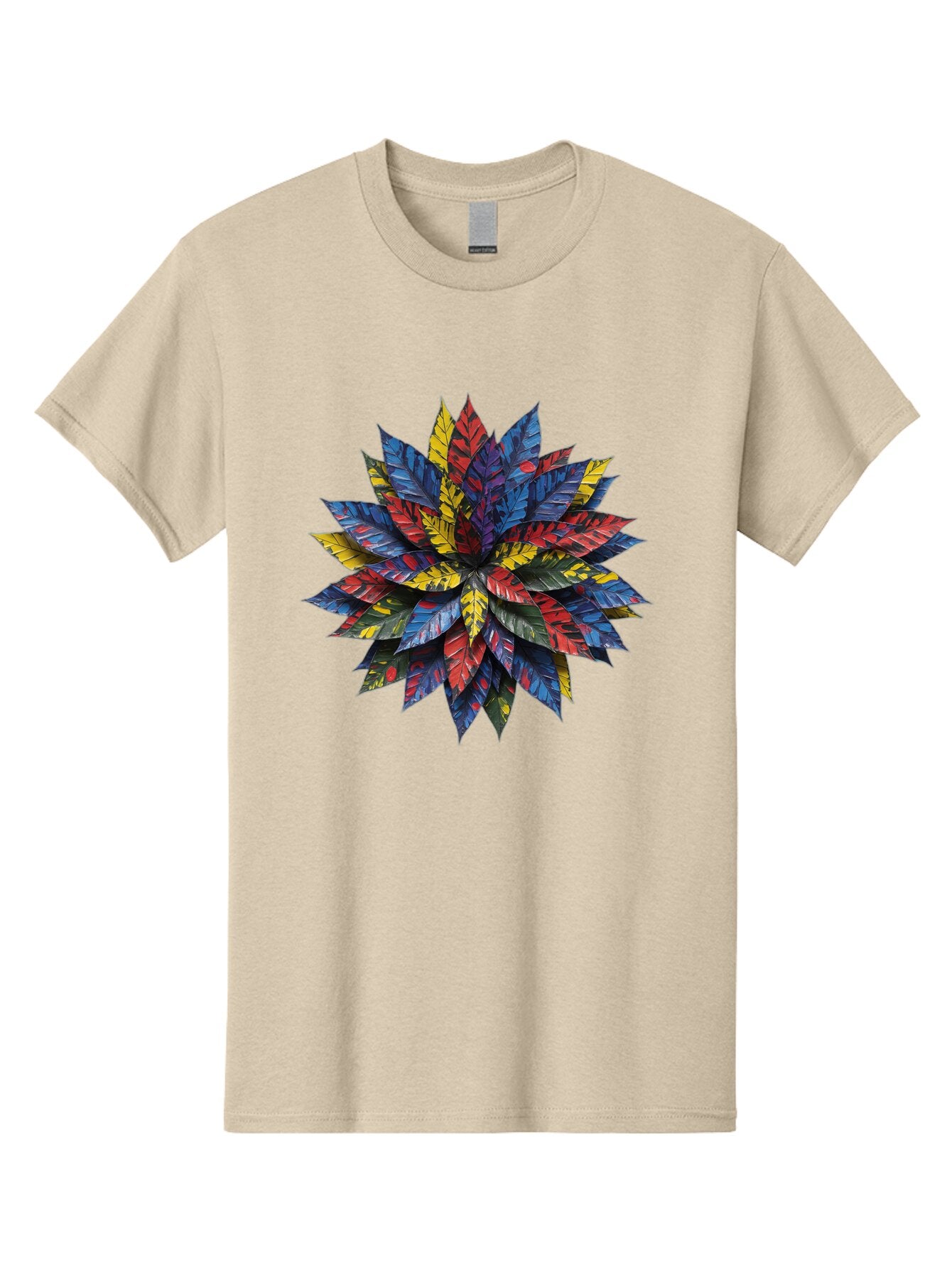Colorful-Leaves-Mandala Men'S Graphic Tee, 100% Cotton, Comfortable Casual Summer Wear, Machine Washable, Vintage Camera, Old Camera, Antique Camera, Black Camera, Classic Photography, Photography Equipment, Nostalgic Device, Film Camera, Bap269 14