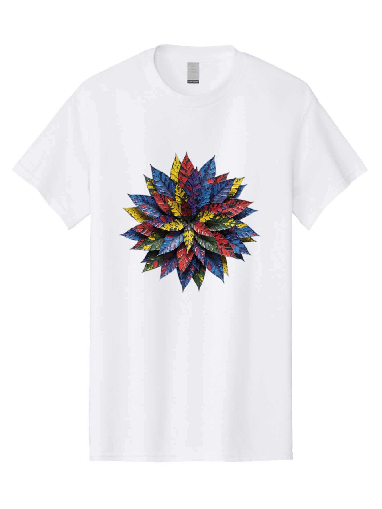 Colorful-Leaves-Mandala Men'S Graphic Tee, 100% Cotton, Comfortable Casual Summer Wear, Machine Washable, Vintage Camera, Old Camera, Antique Camera, Black Camera, Classic Photography, Photography Equipment, Nostalgic Device, Film Camera, Bap269 3