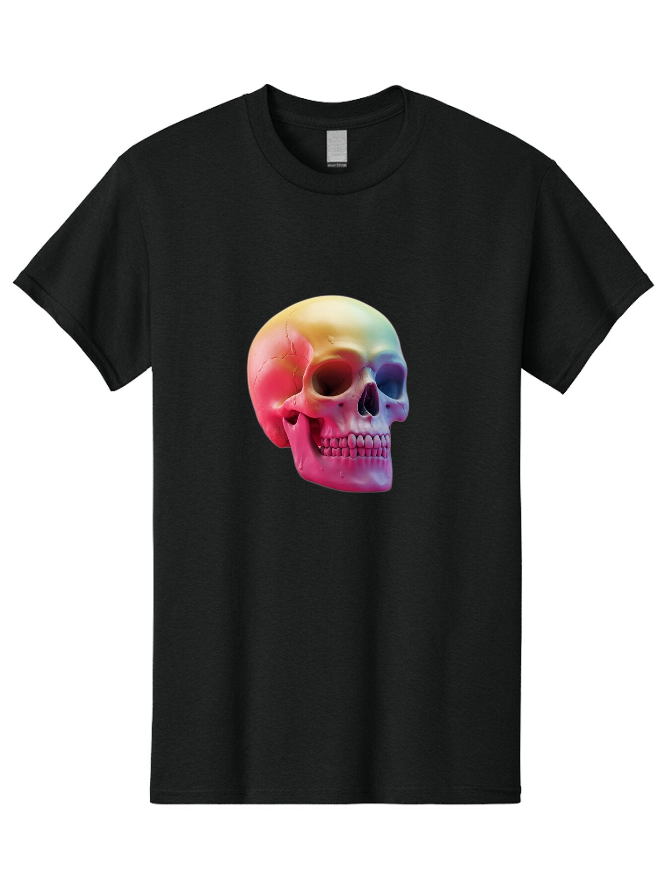 Colorful-Skull-1 Men'S Graphic Tee, 100% Cotton, Comfortable Casual Summer Wear, Machine Washable, Vintage Camera, Old Camera, Antique Camera, Black Camera, Classic Photography, Photography Equipment, Nostalgic Device, Film Camera, Camera Art Bap270 3