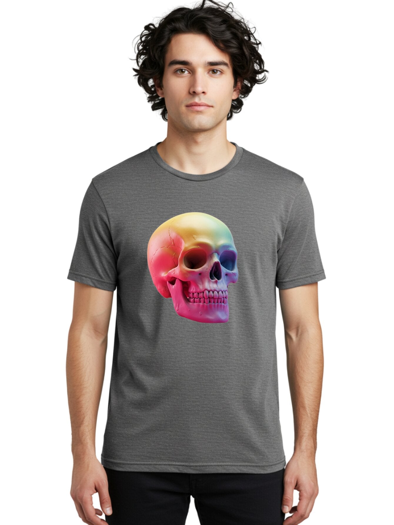 Colorful-Skull-1 Men'S Graphic Tee, 100% Cotton, Comfortable Casual Summer Wear, Machine Washable, Vintage Camera, Old Camera, Antique Camera, Black Camera, Classic Photography, Photography Equipment, Nostalgic Device, Film Camera, Camera Art Bap270 27