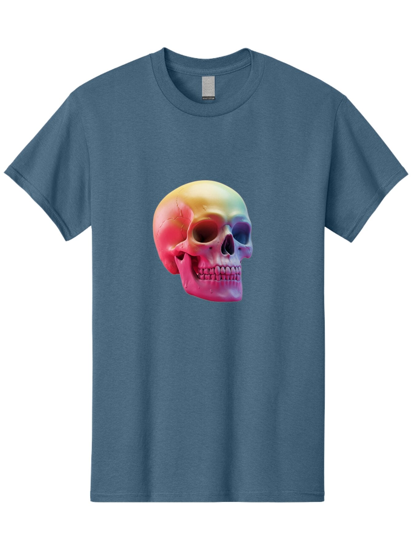 Colorful-Skull-1 Men'S Graphic Tee, 100% Cotton, Comfortable Casual Summer Wear, Machine Washable, Vintage Camera, Old Camera, Antique Camera, Black Camera, Classic Photography, Photography Equipment, Nostalgic Device, Film Camera, Camera Art Bap270