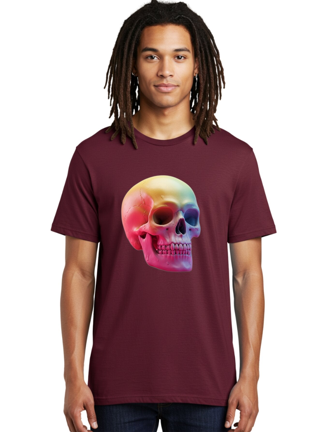 Colorful-Skull-1 Men'S Graphic Tee, 100% Cotton, Comfortable Casual Summer Wear, Machine Washable, Vintage Camera, Old Camera, Antique Camera, Black Camera, Classic Photography, Photography Equipment, Nostalgic Device, Film Camera, Camera Art Bap270 26
