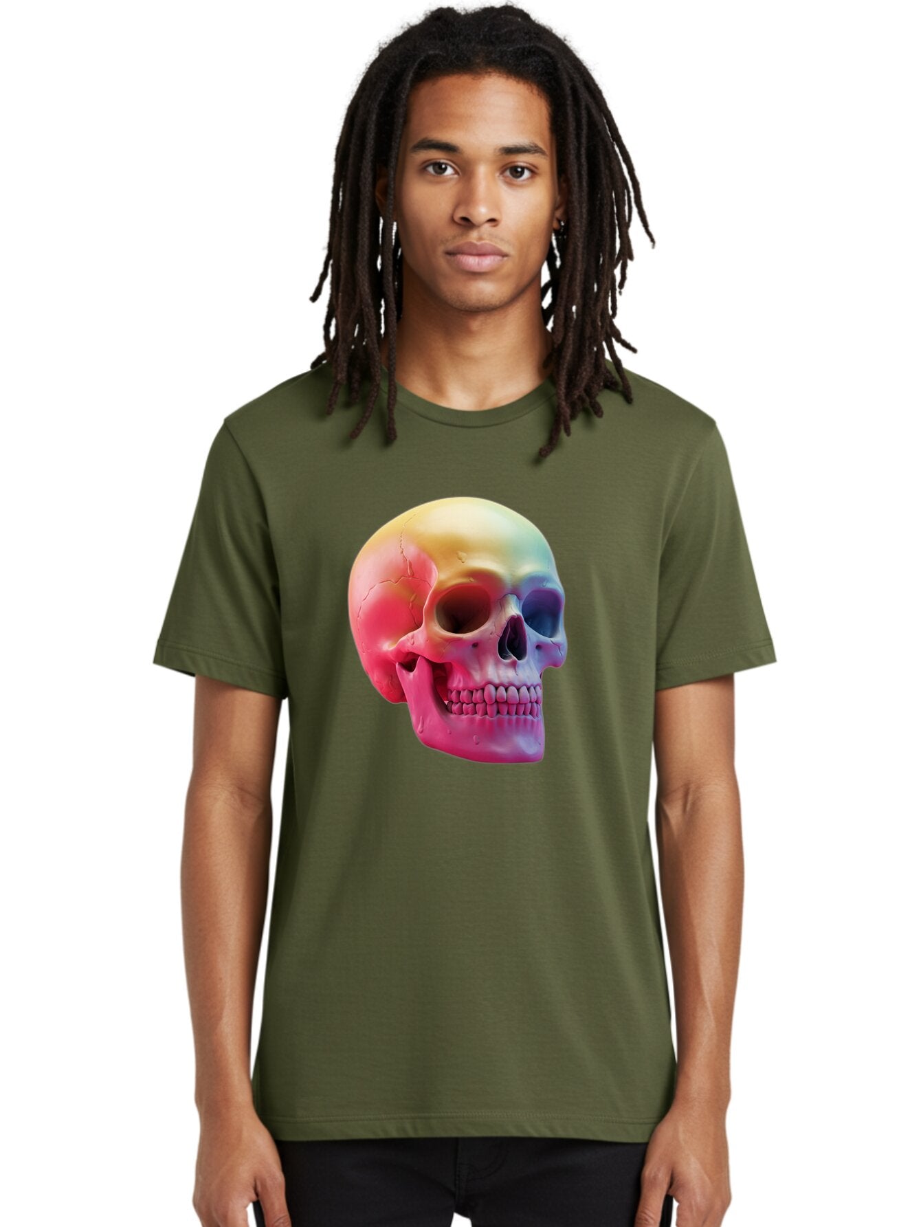 Colorful-Skull-1 Men'S Graphic Tee, 100% Cotton, Comfortable Casual Summer Wear, Machine Washable, Vintage Camera, Old Camera, Antique Camera, Black Camera, Classic Photography, Photography Equipment, Nostalgic Device, Film Camera, Camera Art Bap270 29