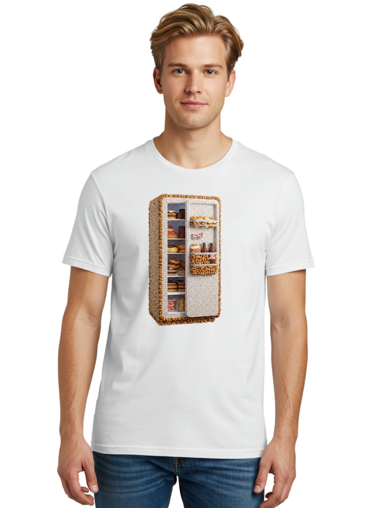 Cookie-Fridge-1 Men'S Graphic Tee, 100% Cotton, Comfortable Casual Summer Wear, Machine Washable, Vintage Camera, Old Camera, Antique Camera, Black Camera, Classic Photography, Photography Equipment, Nostalgic Device, Film Camera, Camera Art Bap273 25