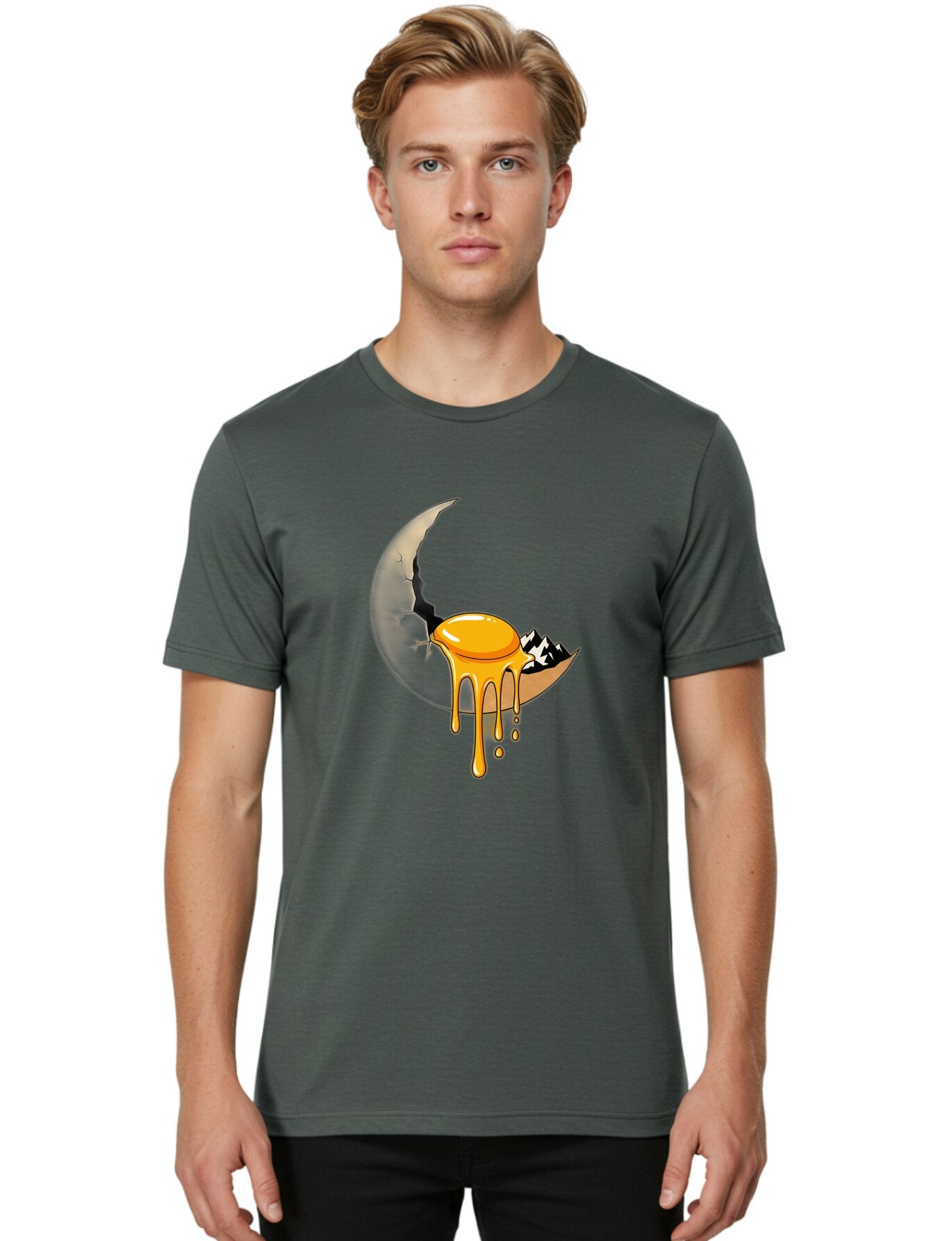 Cracked-Moon-With-Fried-Egg Men'S Graphic Tee, 100% Cotton, Comfortable Casual Summer Wear, Machine Washable, Vintage Camera, Old Camera, Antique Camera, Black Camera, Classic Photography, Photography Equipment, Nostalgic Device, Film Camera, Bap292 27