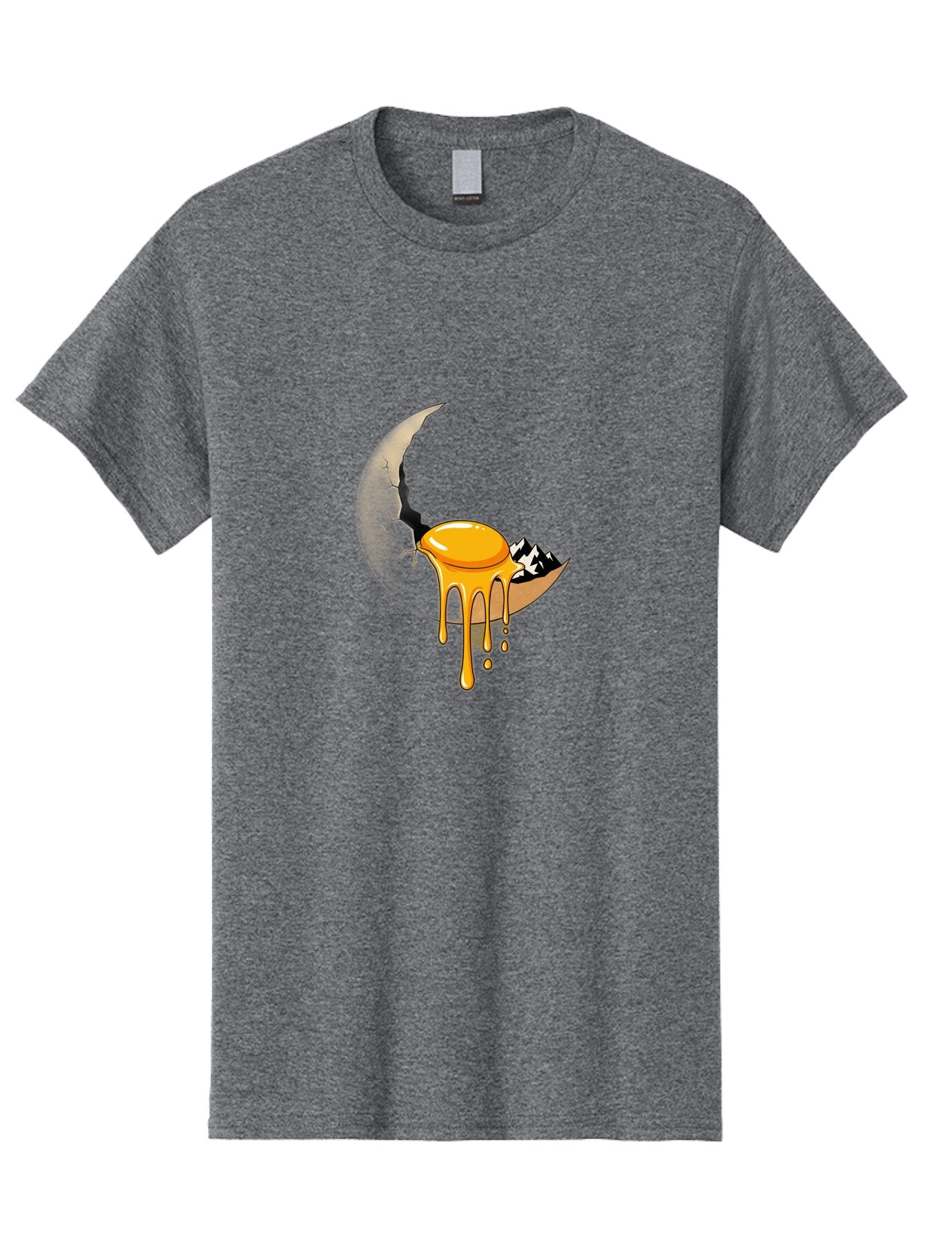 Cracked-Moon-With-Fried-Egg Men'S Graphic Tee, 100% Cotton, Comfortable Casual Summer Wear, Machine Washable, Vintage Camera, Old Camera, Antique Camera, Black Camera, Classic Photography, Photography Equipment, Nostalgic Device, Film Camera, Bap292