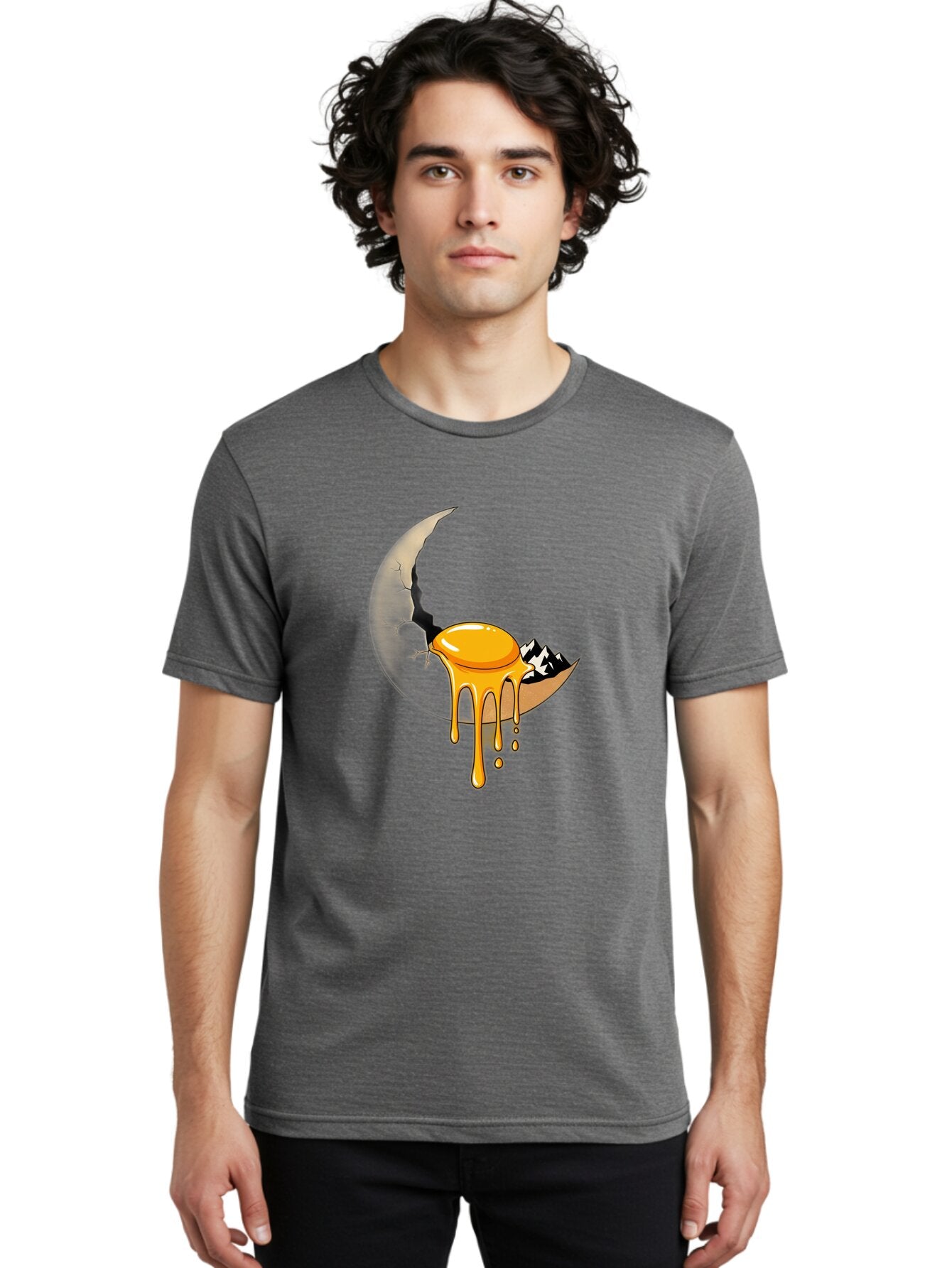 Cracked-Moon-With-Fried-Egg Men'S Graphic Tee, 100% Cotton, Comfortable Casual Summer Wear, Machine Washable, Vintage Camera, Old Camera, Antique Camera, Black Camera, Classic Photography, Photography Equipment, Nostalgic Device, Film Camera, Bap292 19