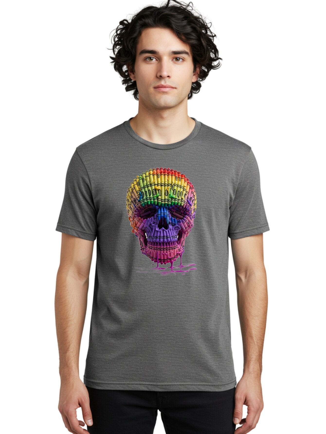 Crayon-Skull Men'S Graphic Tee, 100% Cotton, Comfortable Casual Summer Wear, Machine Washable, Vintage Camera, Old Camera, Antique Camera, Black Camera, Classic Photography, Photography Equipment, Nostalgic Device, Film Camera, Camera Art Bap294 25