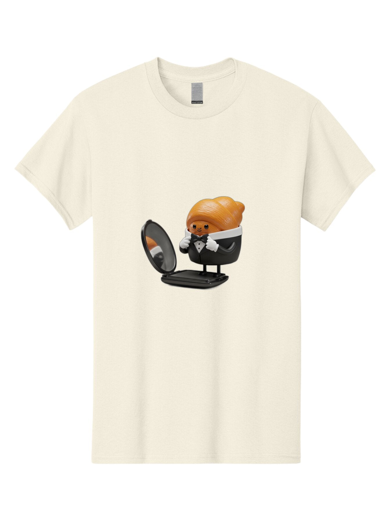 Croissant-Figurine Men'S Graphic Tee, 100% Cotton, Comfortable Casual Summer Wear, Machine Washable, Vintage Camera, Old Camera, Antique Camera, Black Camera, Classic Photography, Photography Equipment, Nostalgic Device, Film Camera, Bap300 12
