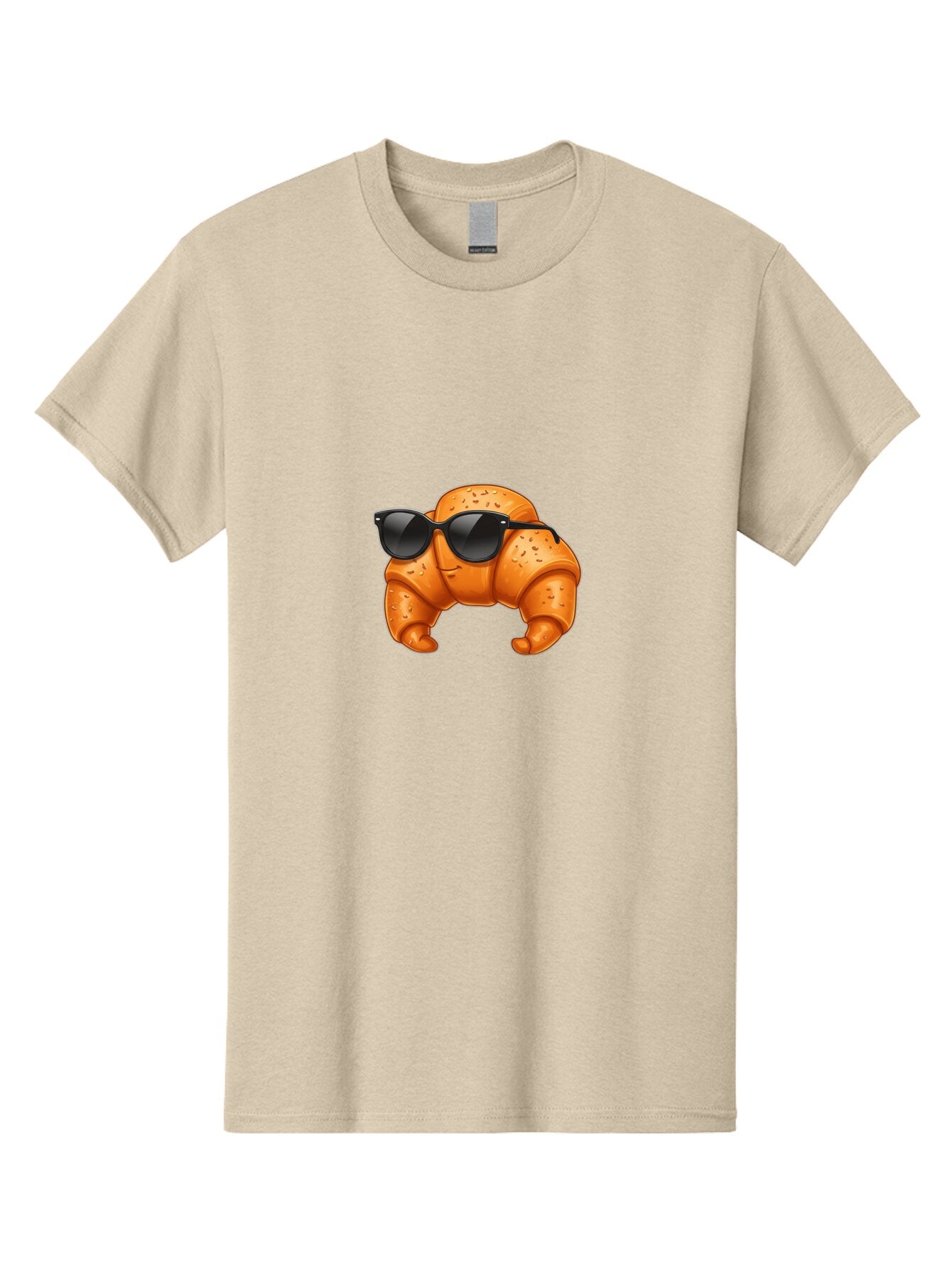 Croissant-With-Sunglasses Men'S Graphic Tee, 100% Cotton, Comfortable Casual Summer Wear, Machine Washable, Vintage Camera, Old Camera, Antique Camera, Black Camera, Classic Photography, Photography Equipment, Nostalgic Device, Film Camera, Bap301 4