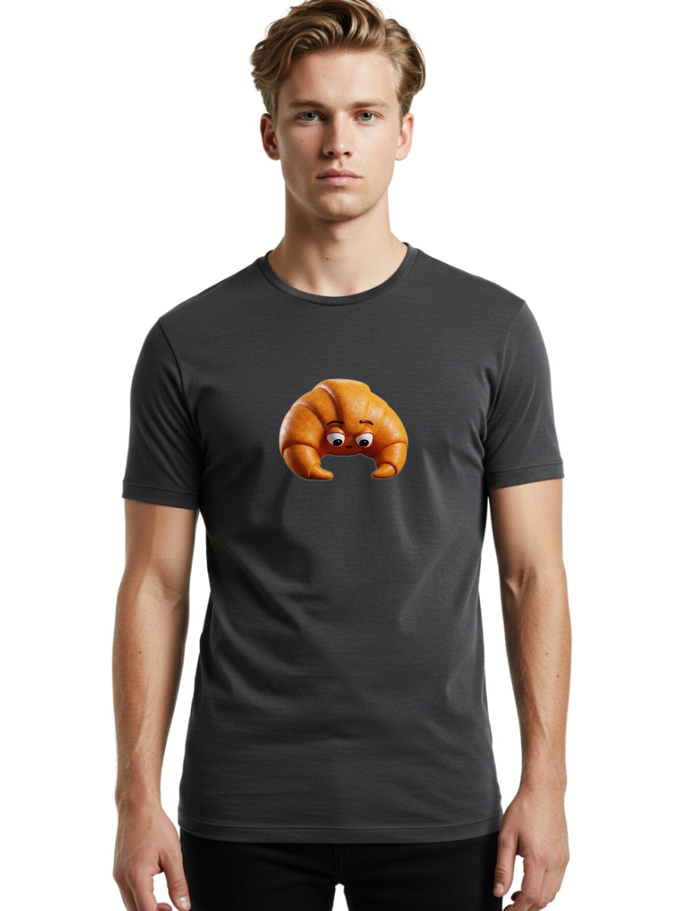 Croissant Men'S Graphic Tee, 100% Cotton, Comfortable Casual Summer Wear, Machine Washable, Vintage Camera, Old Camera, Antique Camera, Black Camera, Classic Photography, Photography Equipment, Nostalgic Device, Film Camera, Camera Art Bap302 24