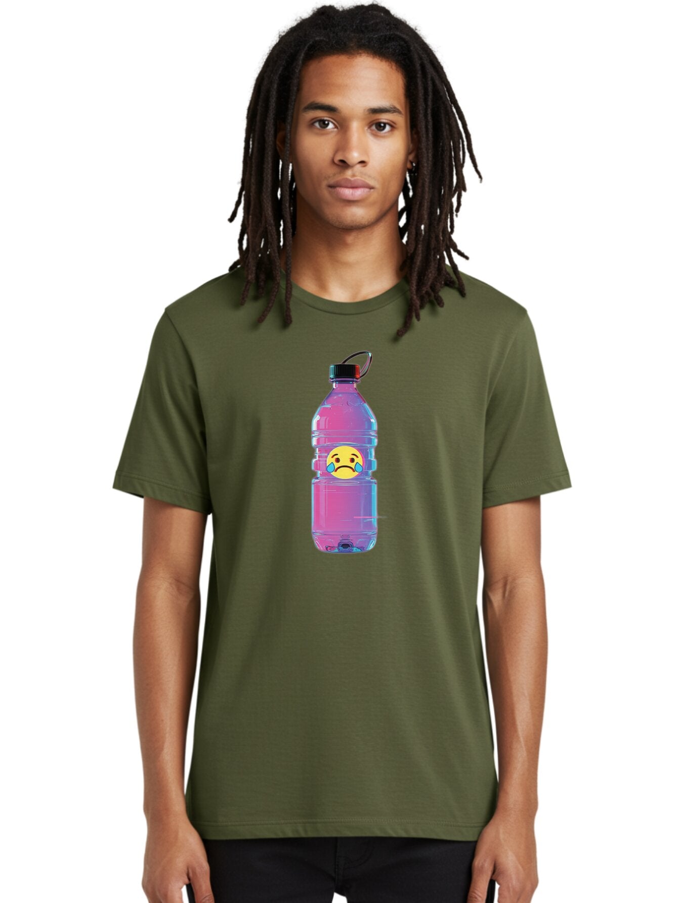Crying-Face-Water-Bottle Men'S Graphic Tee, 100% Cotton, Comfortable Casual Summer Wear, Machine Washable, Vintage Camera, Old Camera, Antique Camera, Black Camera, Classic Photography, Photography Equipment, Nostalgic Device, Film Camera, Bap312 25